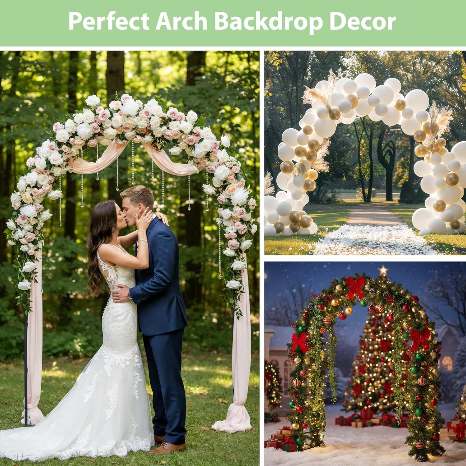 Arco de Jardín de Metal RUBFAC 139.7x238.8 cm Negro