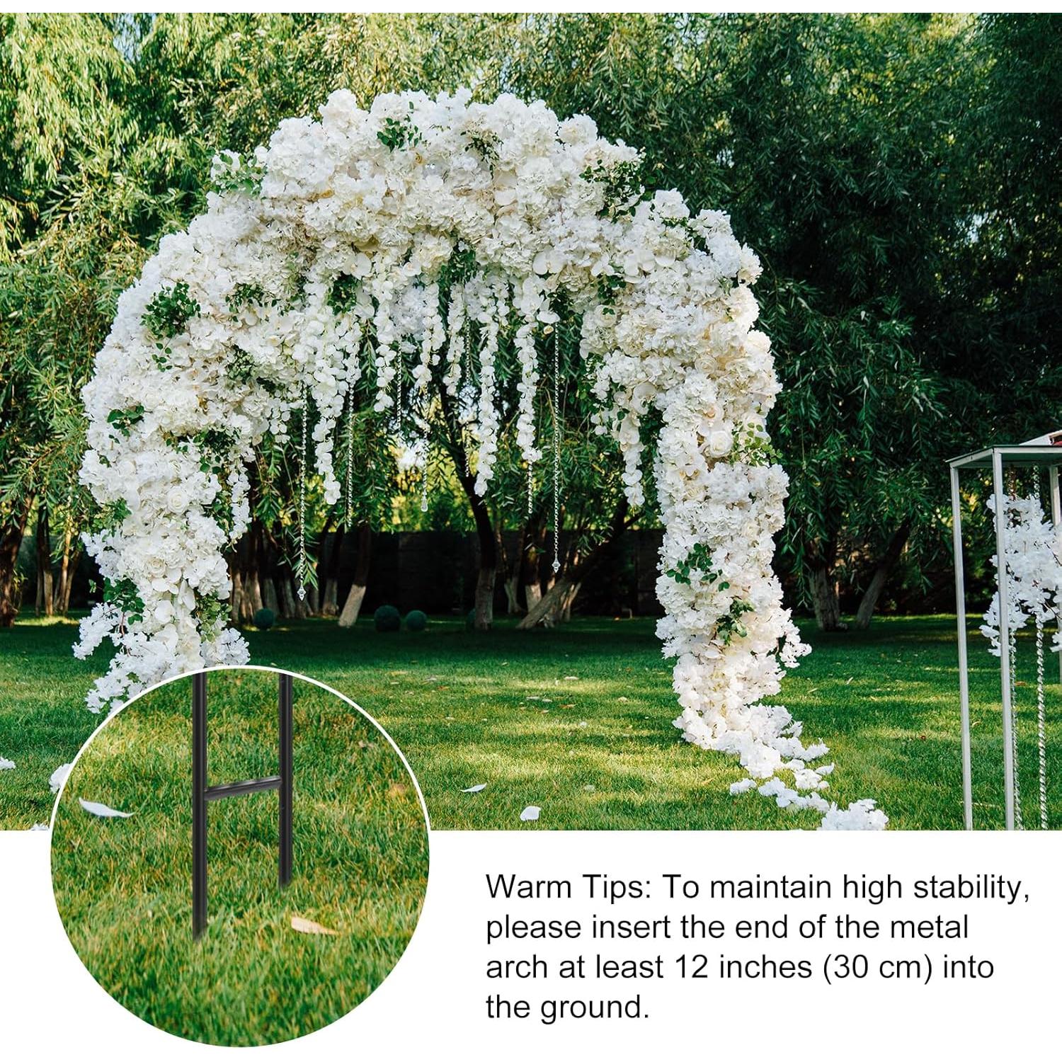 Arco de Jardín de Metal RUBFAC 139.7x238.8 cm Negro