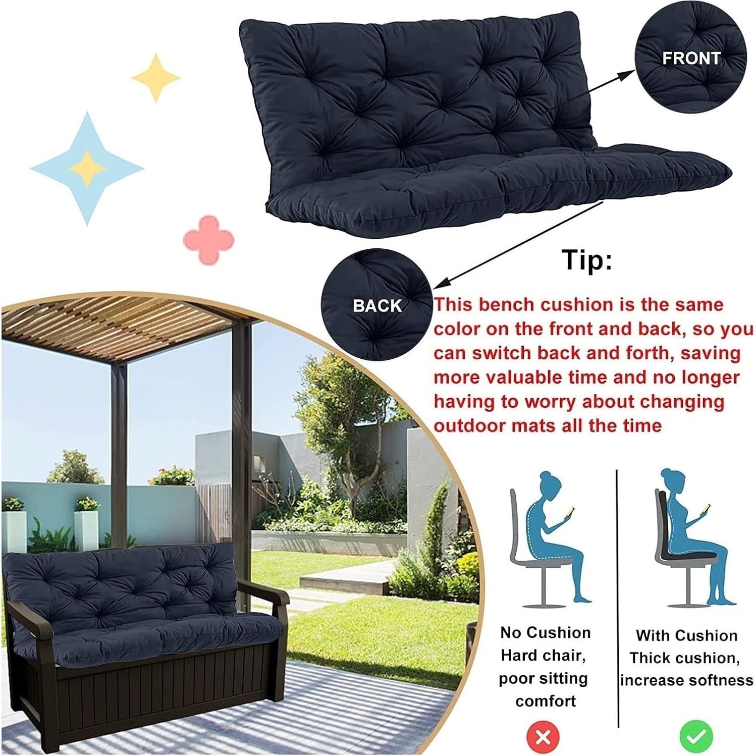 Cojín de Reemplazo para Columpio YXMKJOS 3 Plazas Impermeable