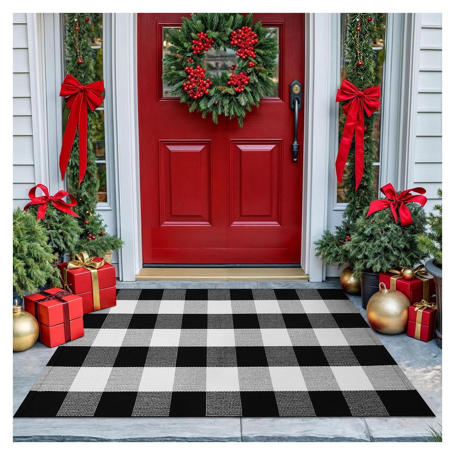 Alfombra de Entrada KOZYFLY Cuadro Búfalo 71x109 cm Lavable