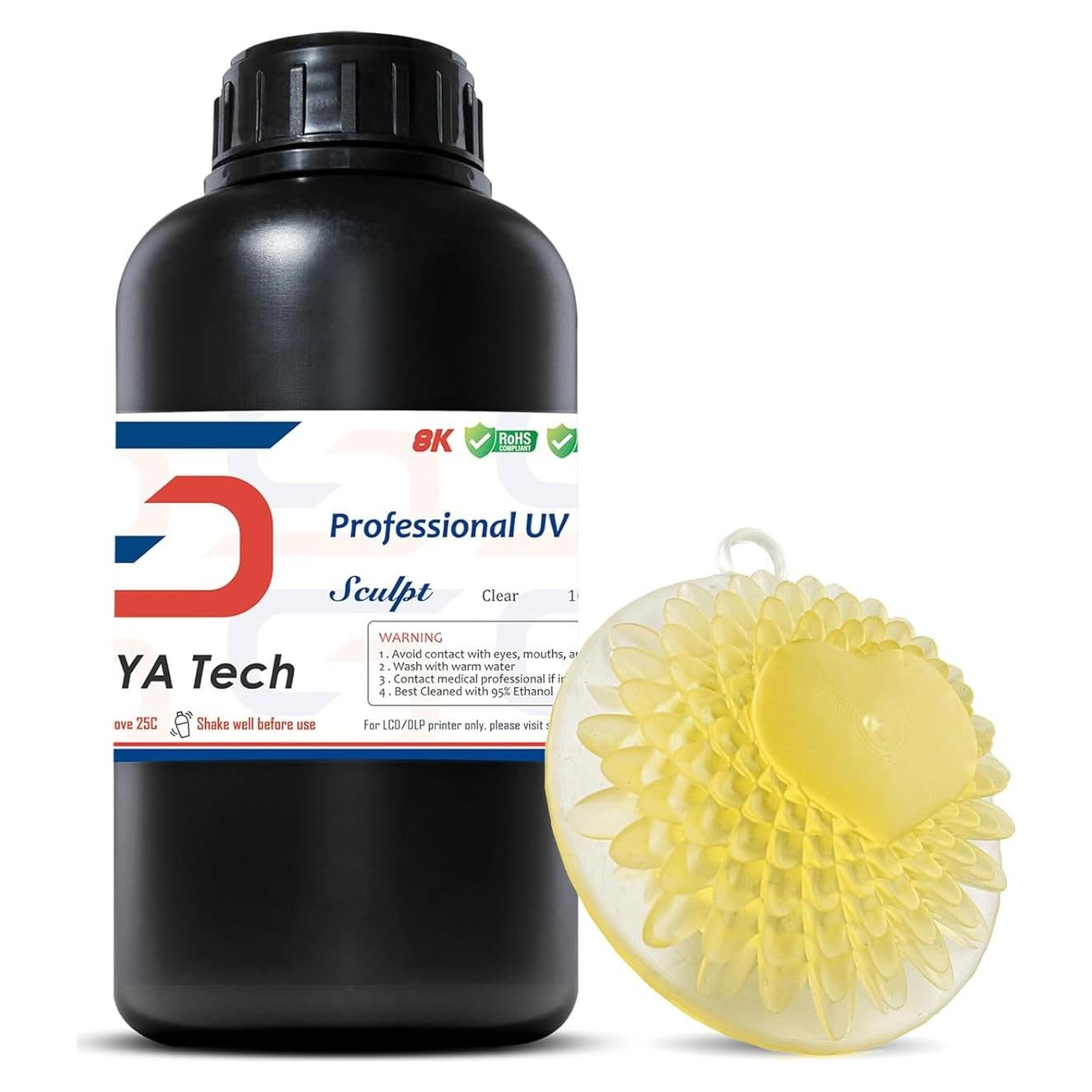 Resina 3D Siraya Tech Sculpt Transparente 1kg Alta Temperatura