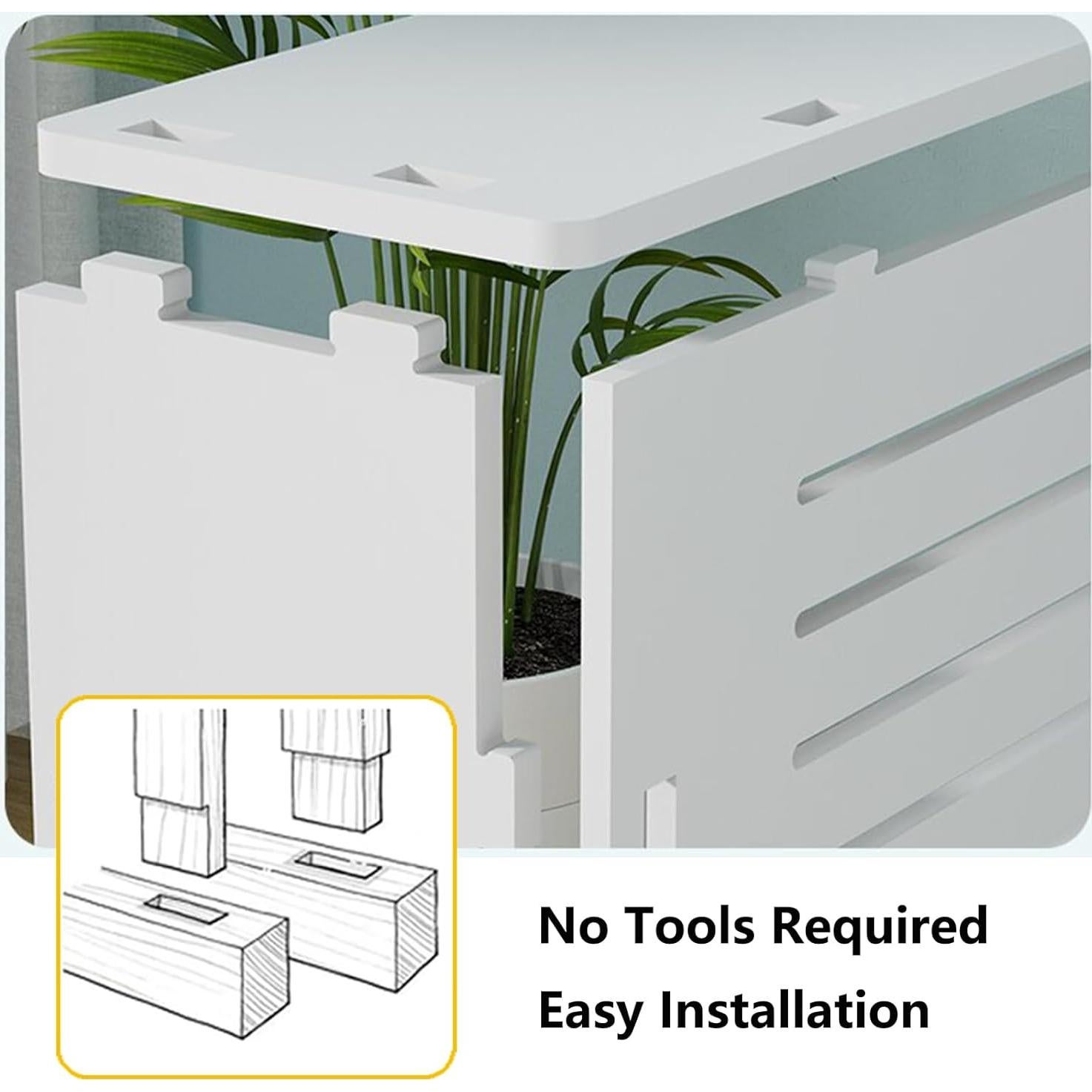 Cubierta de Radiador Altovexis Blanca 60x70x20 cm con Rejilla