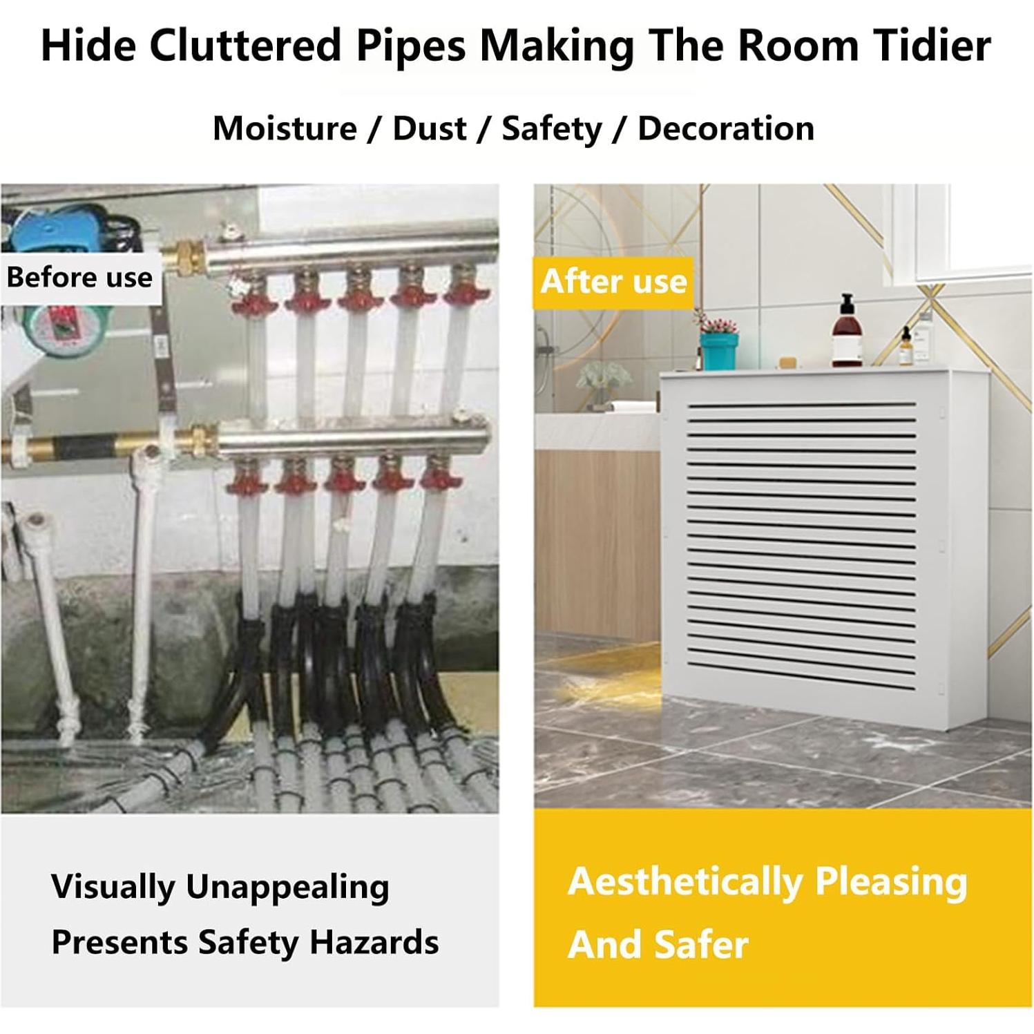 Cubierta de Radiador Altovexis Blanca 60x70x20 cm con Rejilla