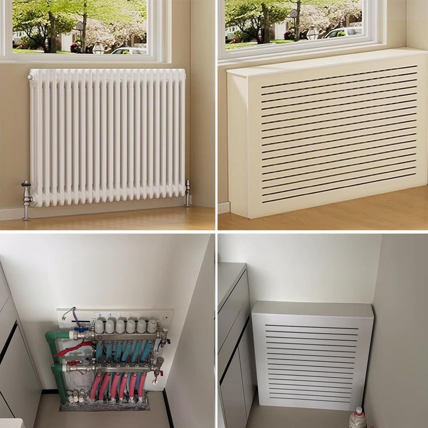 Cubierta de Radiador Altovexis Blanca 60x70x20 cm con Rejilla