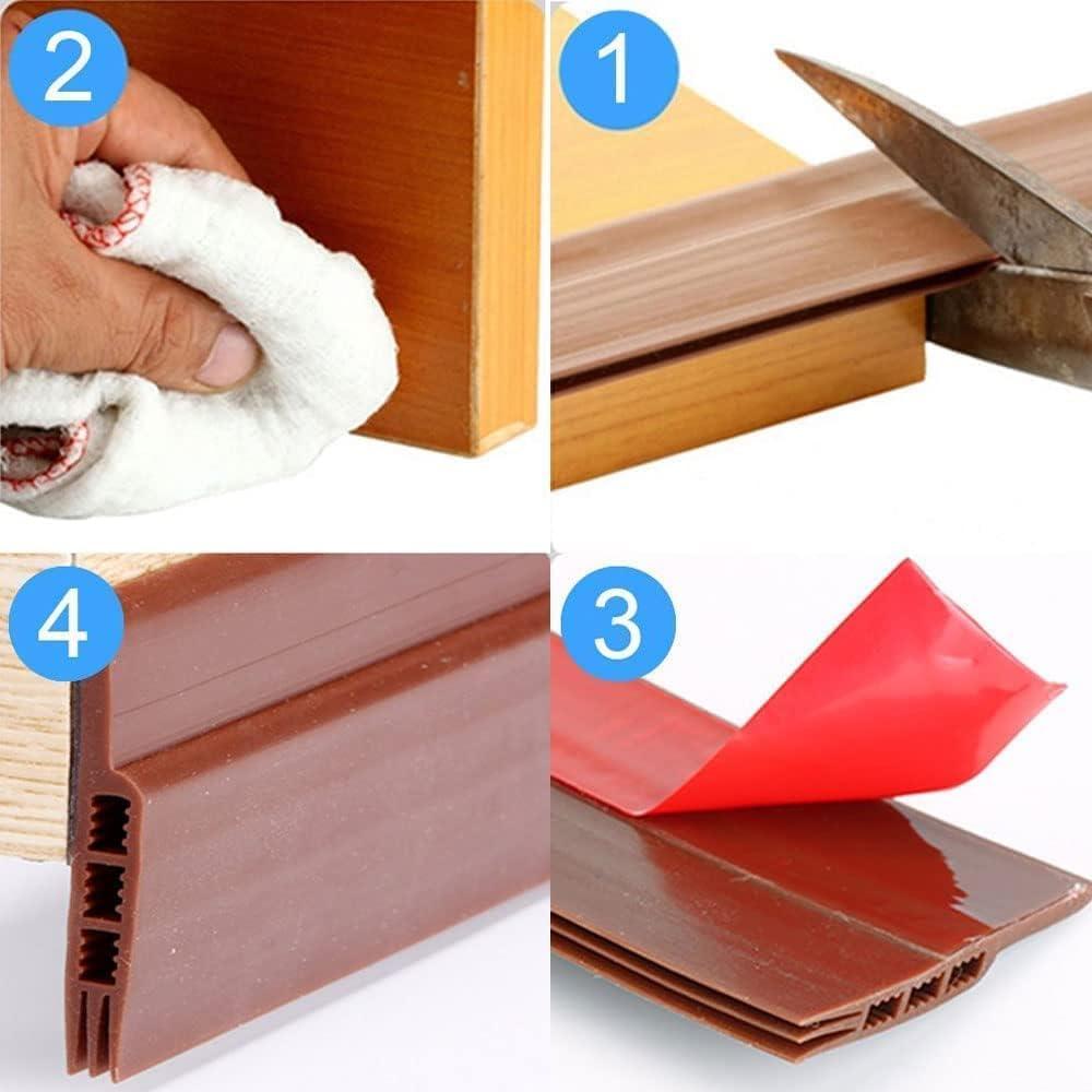 2PC Tapón de Draft de Silicona para Puerta 99 cm Aislante Acústico