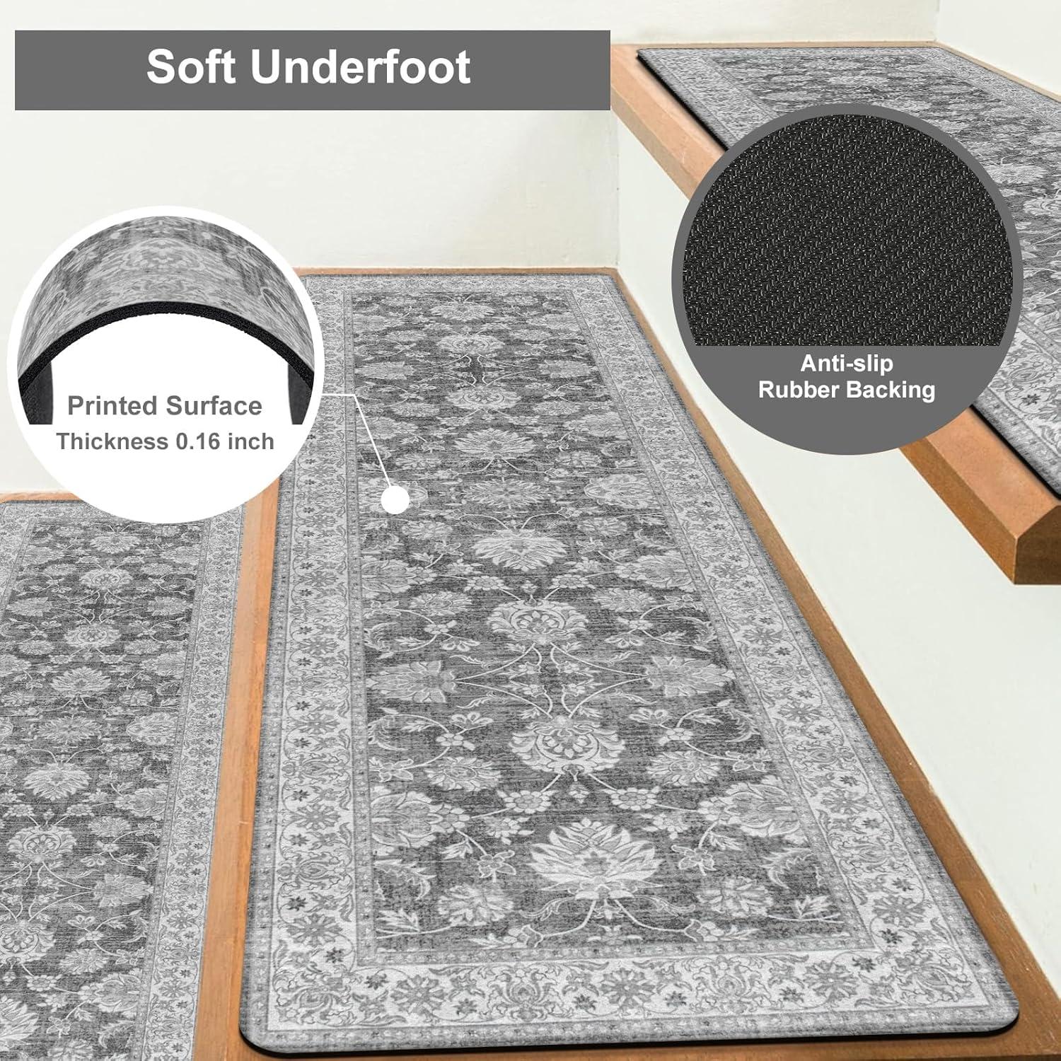 Treads Antideslizantes OJIA para Escaleras 15PCS 76.2x20.3cm Gris