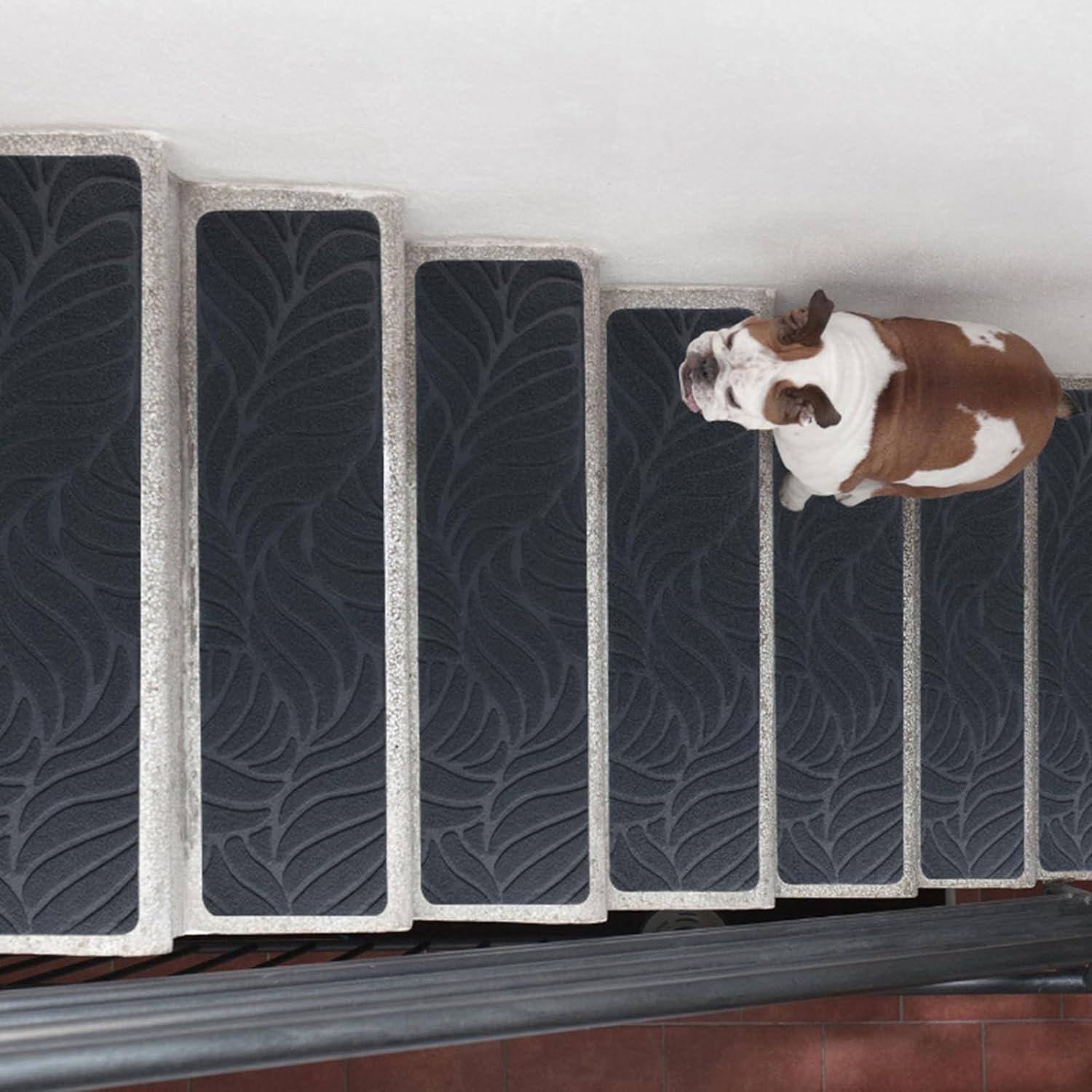 Paquete de 15 Tapetes Antideslizantes Demiwise 20x76cm Gris Oscuro