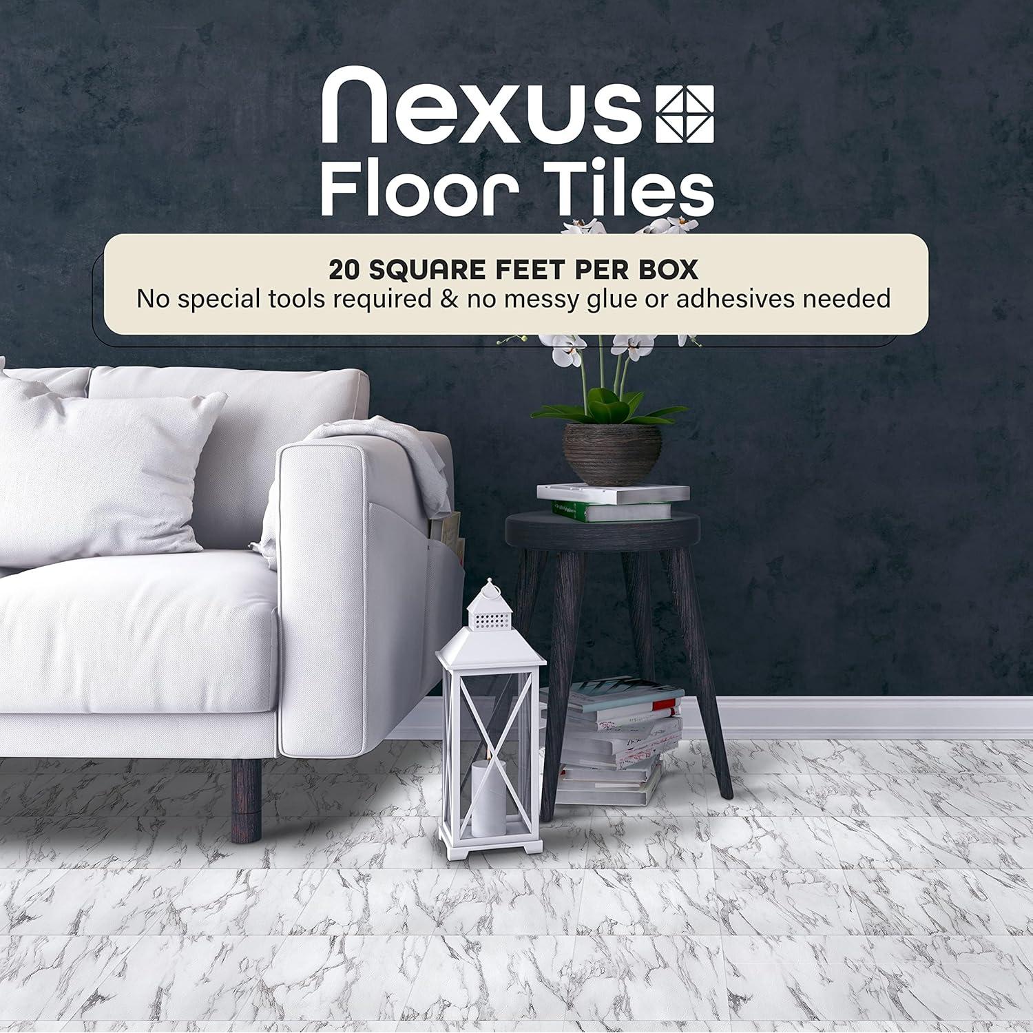 Azulejos de Vinilo Nexus 30.48x30.48 cm Bianco - 20 Piezas