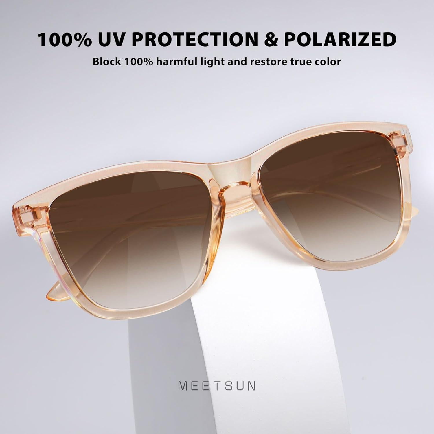 Gafas de sol polarizadas MEETSUN UV400 estilo retro para hombres y mujeres