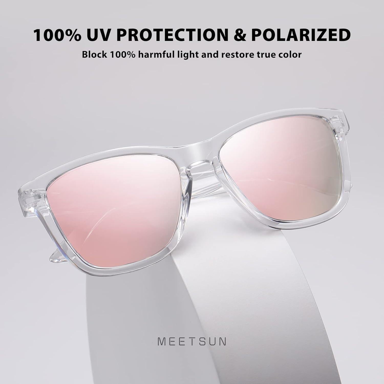 Gafas de sol polarizadas MEETSUN UV400 estilo retro para hombres y mujeres