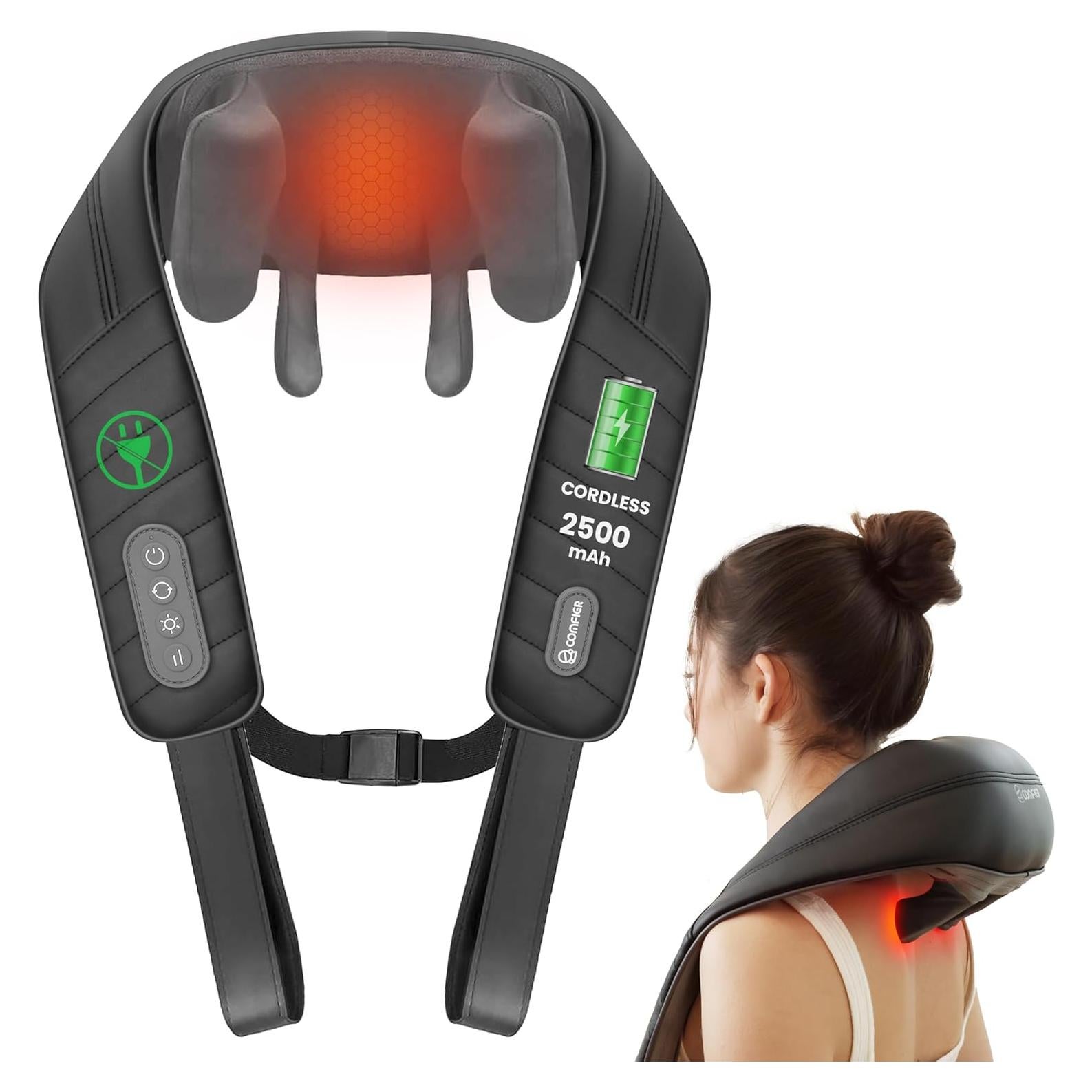 Masajeador de Cuello COMFIER CF-6811 Inalámbrico 4D con Calor