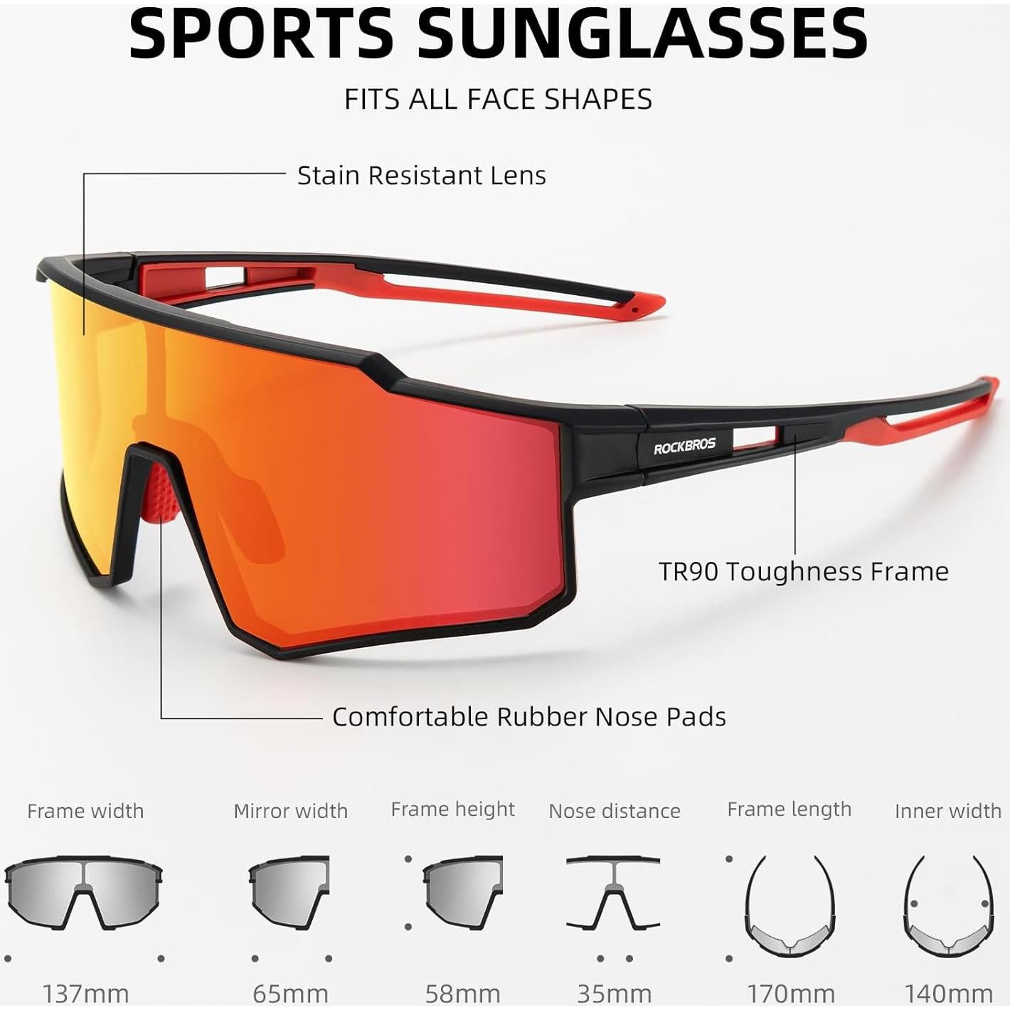 Gafas de Ciclismo ROCKBROS Polarizadas UV400 para Adultos