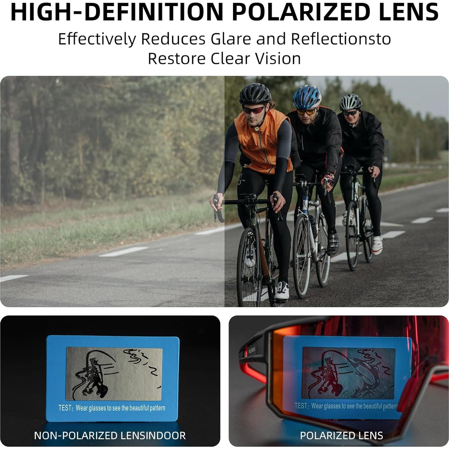 Gafas de Ciclismo ROCKBROS Polarizadas UV400 para Adultos