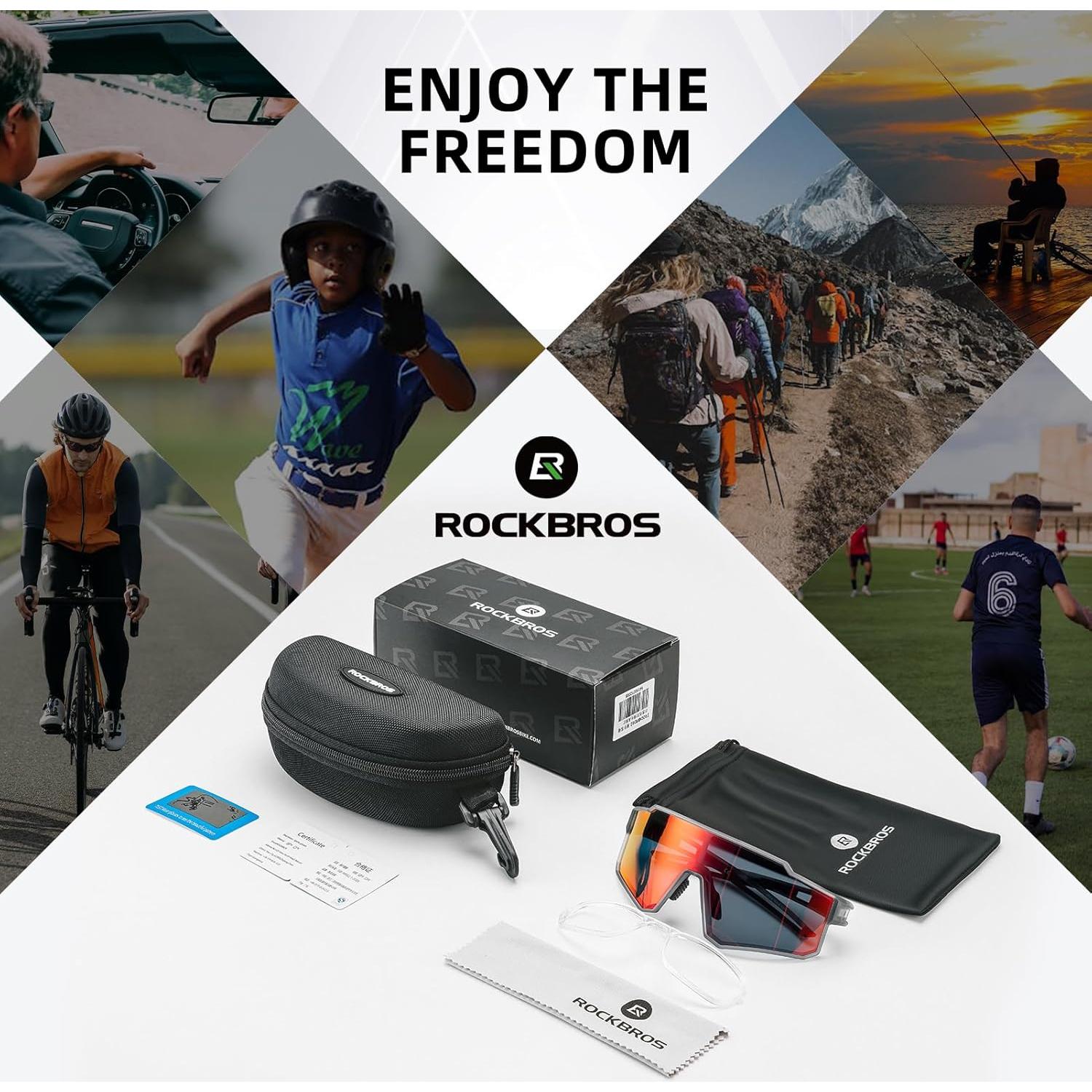 Gafas de Ciclismo ROCKBROS Polarizadas UV400 para Adultos