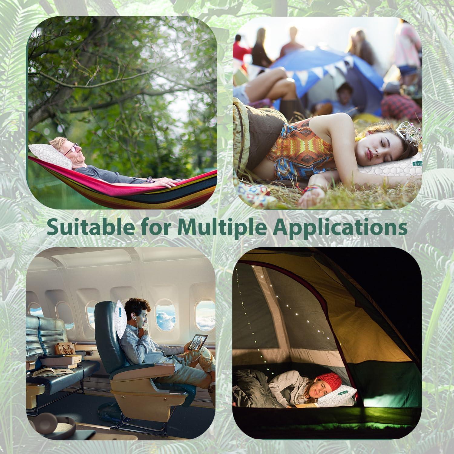 Almohada de Viaje QUTOOL Espuma Memoria Refrigerante 42cm