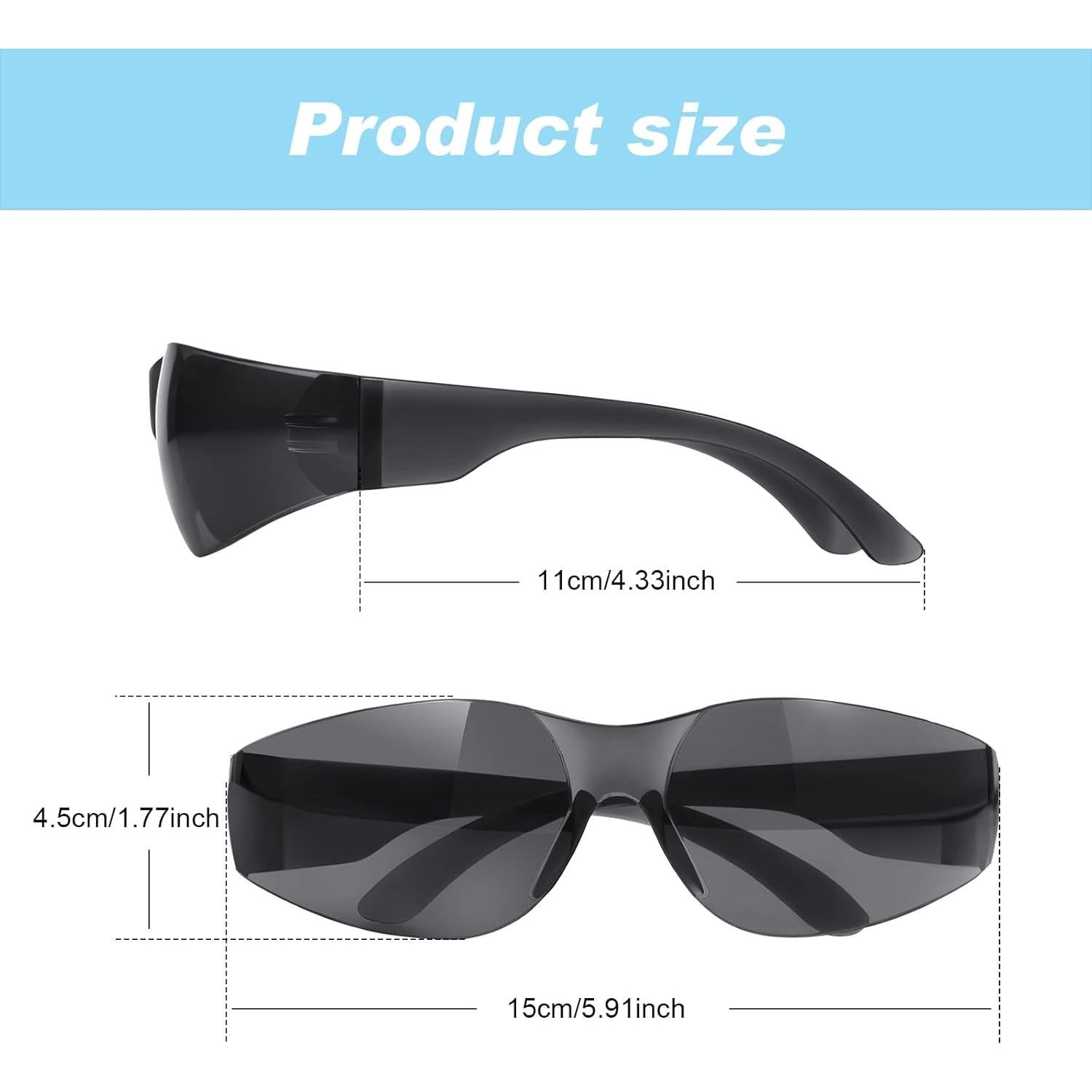 Paquete de 100 Gafas de Seguridad Unisex Protección Ocular