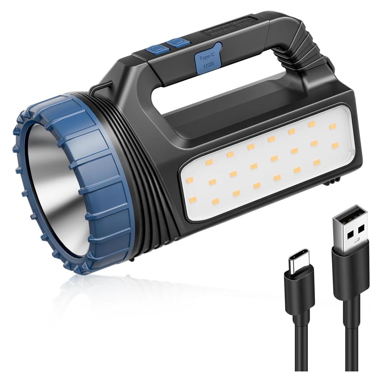 Linterna Solar E-SHIDAI 8000 Lúmenes USB-C y Batería 2400mAh