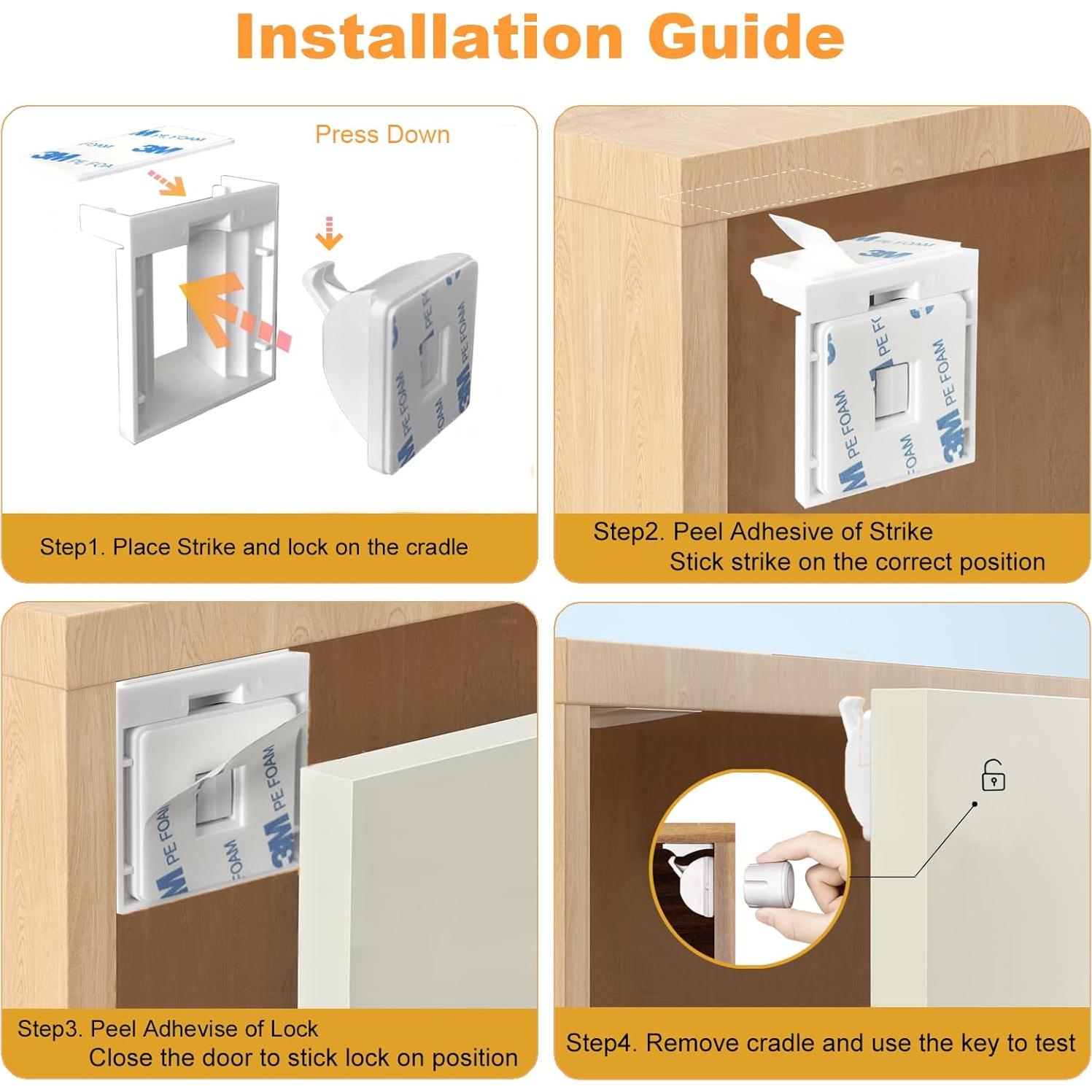 Candados Magnéticos de Seguridad Infantil DOMILE - 16 Unidades