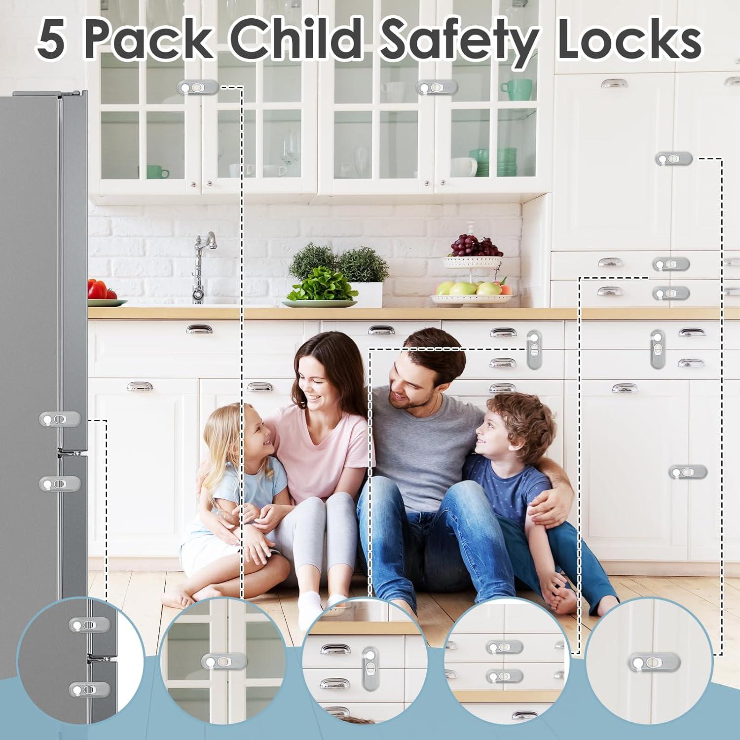 5 Cerraduras de Seguridad para Niños AJOSY - Multiusos