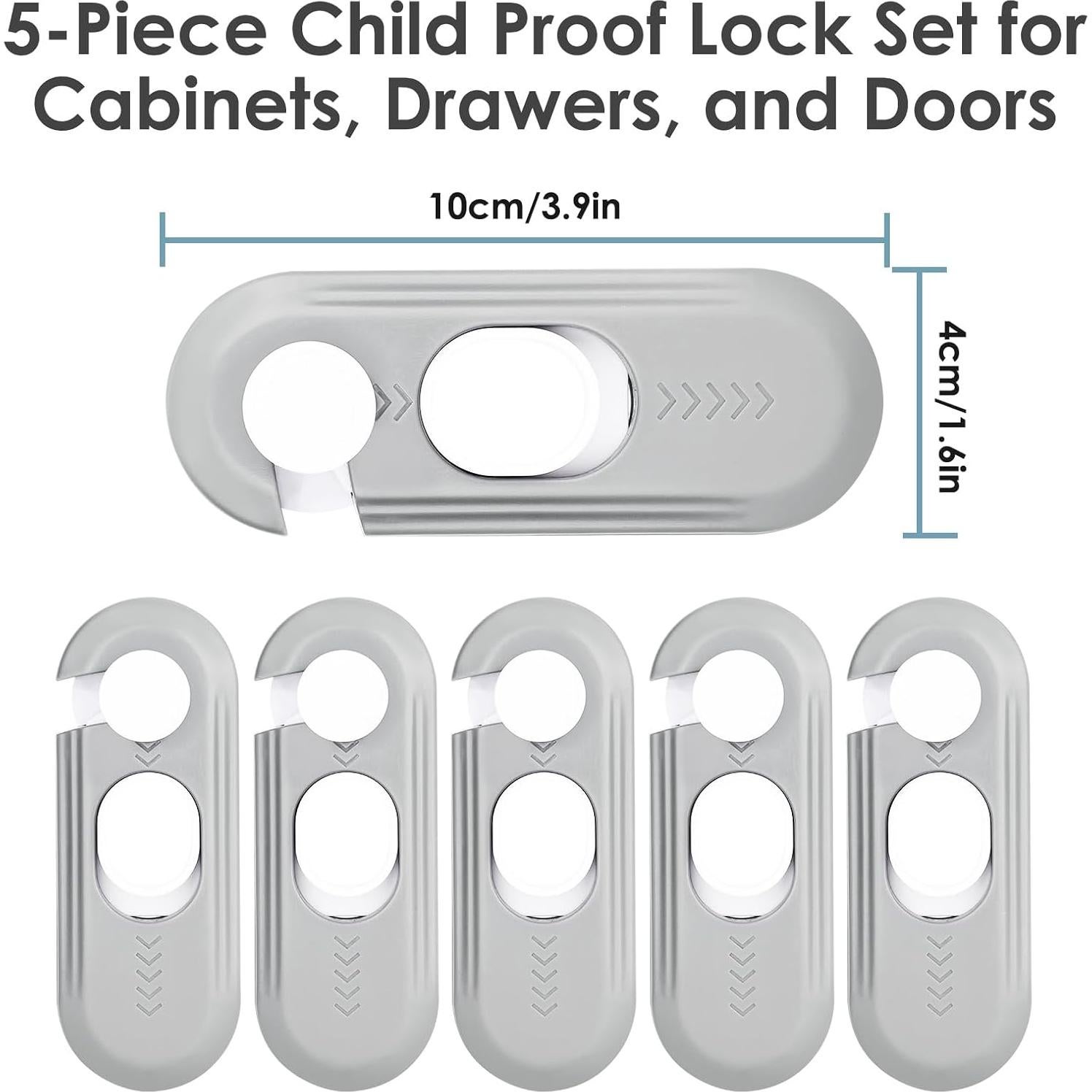 5 Cerraduras de Seguridad para Niños AJOSY - Multiusos