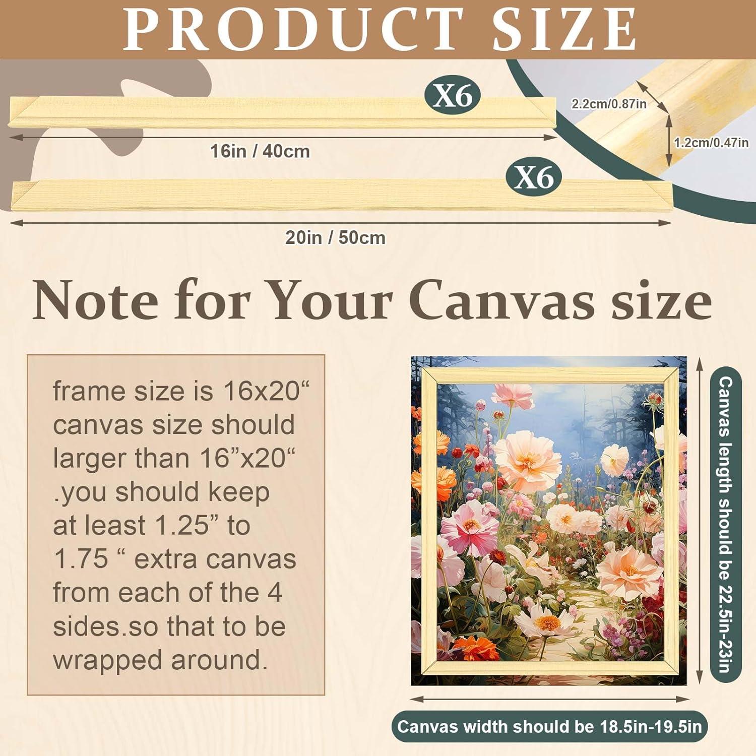 Kit de Marcos de Lienzo de Madera DoubleFill 40x50 cm - 3 Piezas