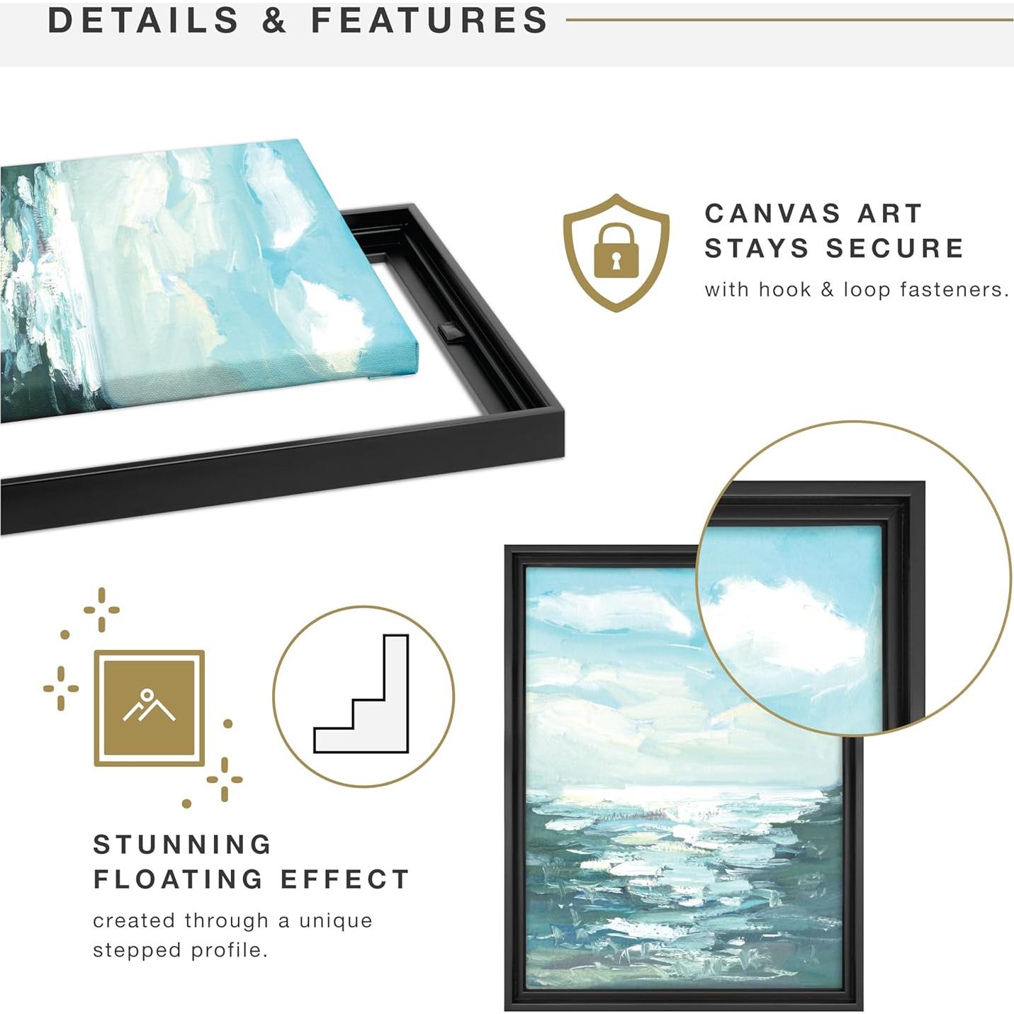 Marco Flotante MCS 16x20 Negro para Lienzo Profundo