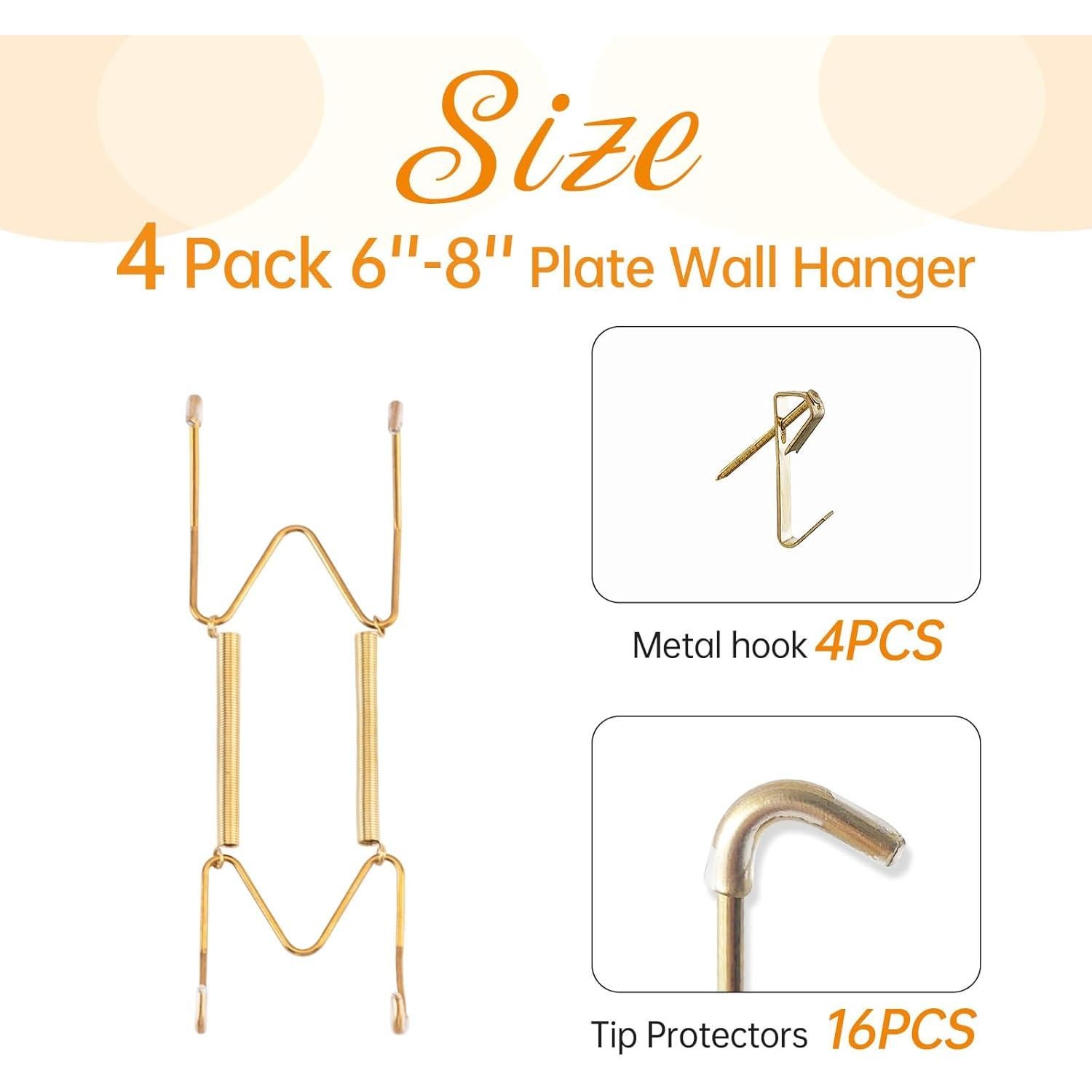 Soportes para Placas de Pared Bilillo 4 Pack Acero Inoxidable 15-20 cm