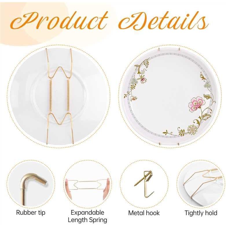 Soportes para Placas de Pared Bilillo 4 Pack Acero Inoxidable 15-20 cm