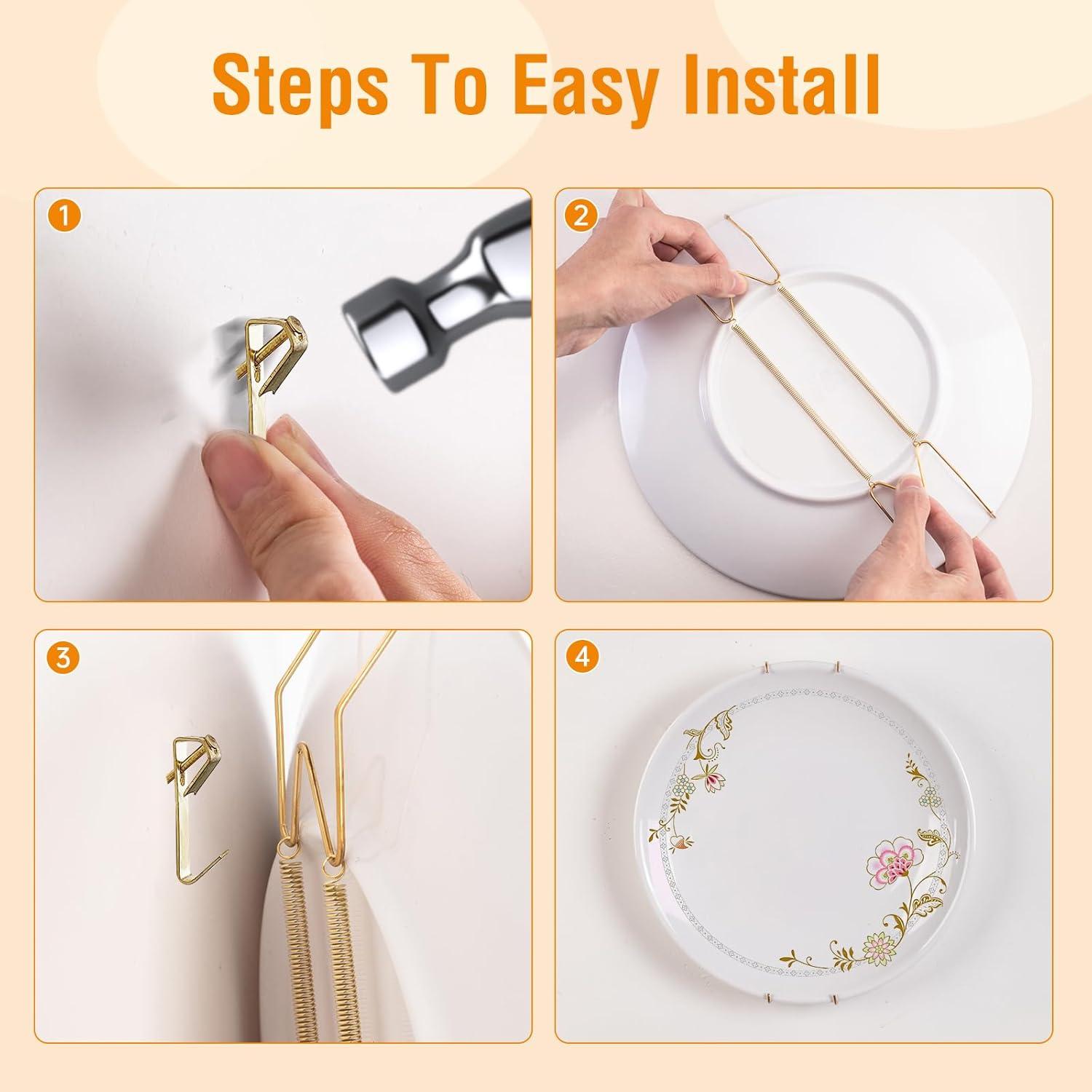 Soportes para Placas de Pared Bilillo 4 Pack Acero Inoxidable 15-20 cm