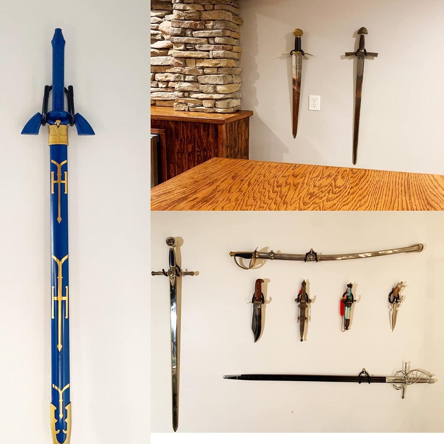 Soporte de Pared Ajustable Pmsanzay para Espadas y Armas - Paquete de 2