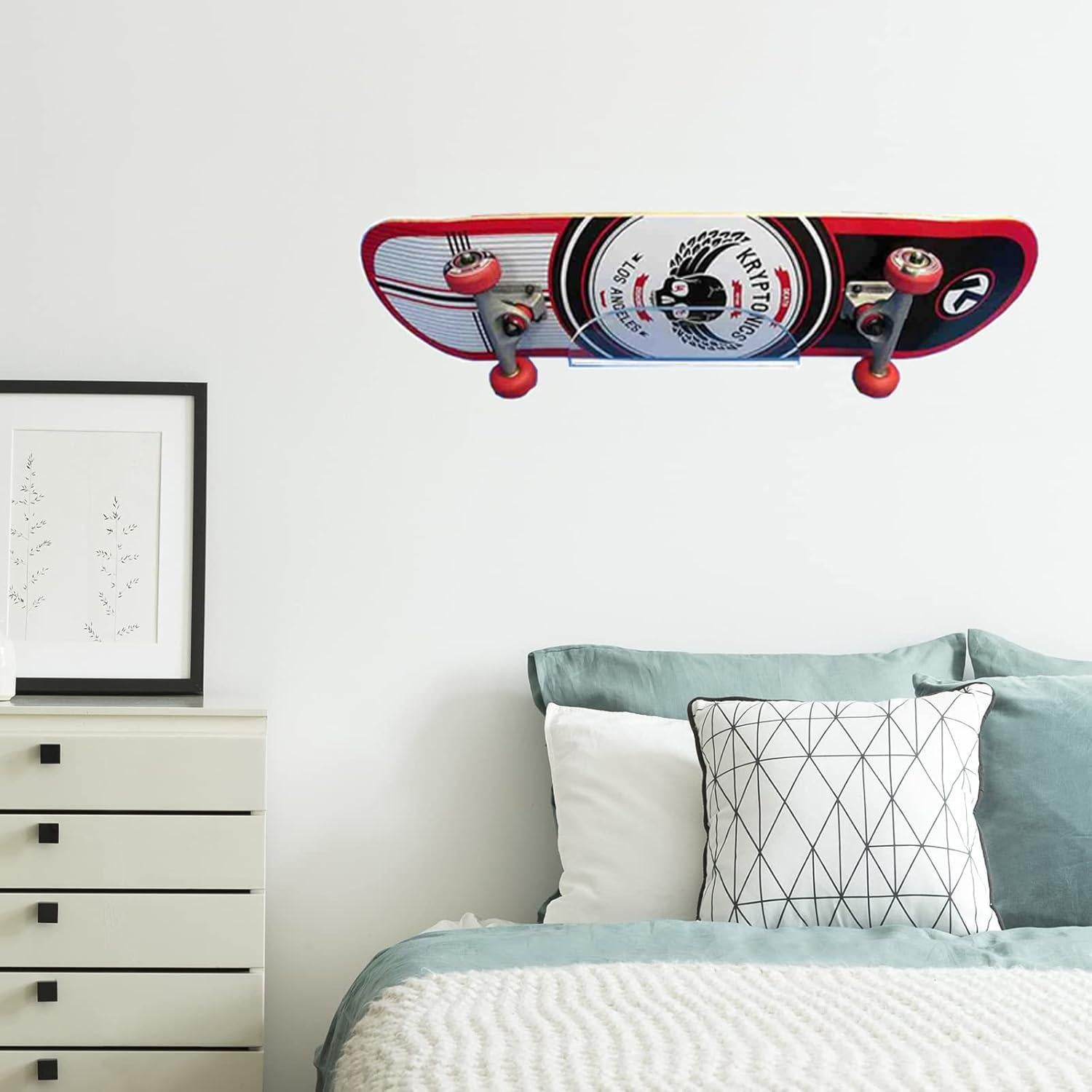 Soporte de Pared para Skateboard BiJun Acrílico Transparente