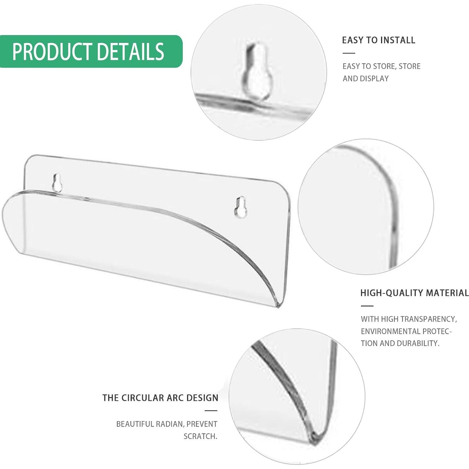 Soporte de Pared para Skateboard BiJun Acrílico Transparente