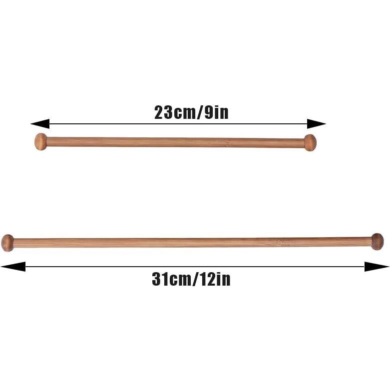 Varillas de Madera Tiiyee 4PCS 30.48cm y 22.86cm para Manualidades