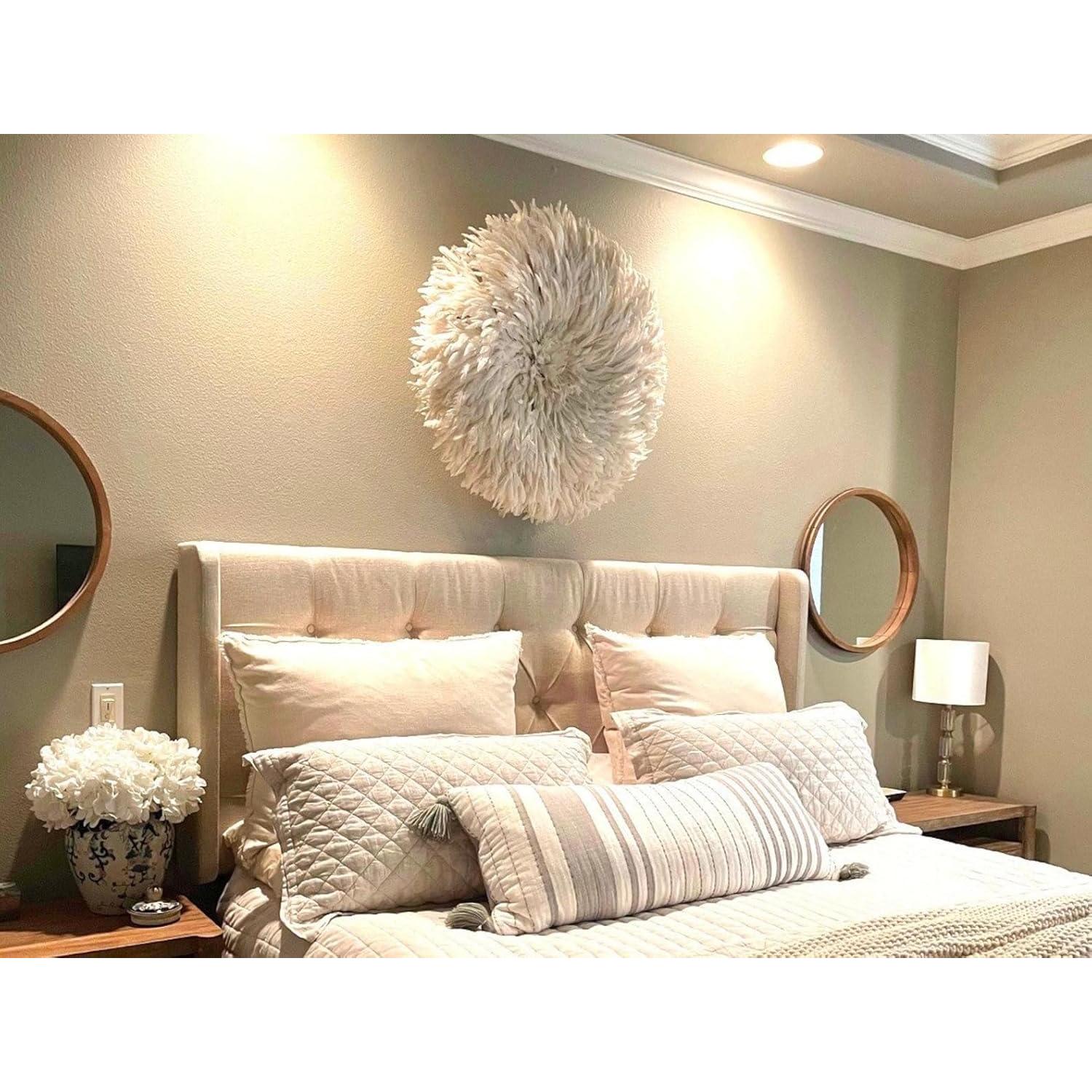 Sombrero Juju Blanco Grande 65cm - Decoración Boho Africana