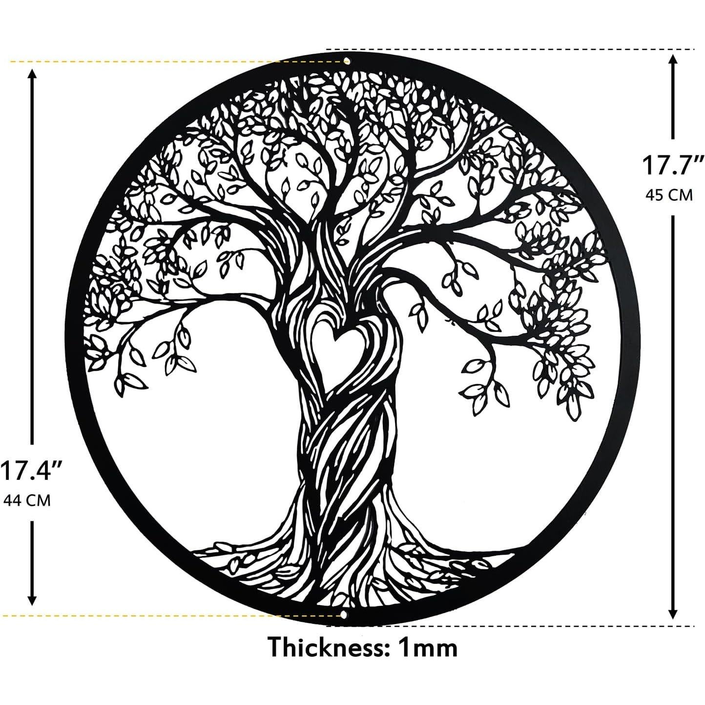 Escultura de Pared de Metal Q'mark Árbol de la Vida 45 cm