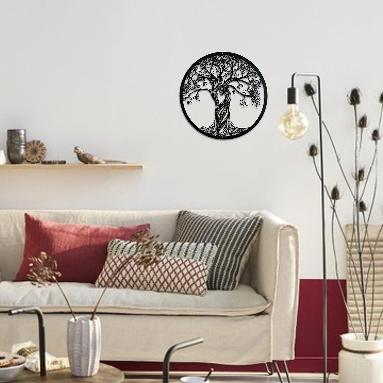 Escultura de Pared de Metal Q'mark Árbol de la Vida 45 cm