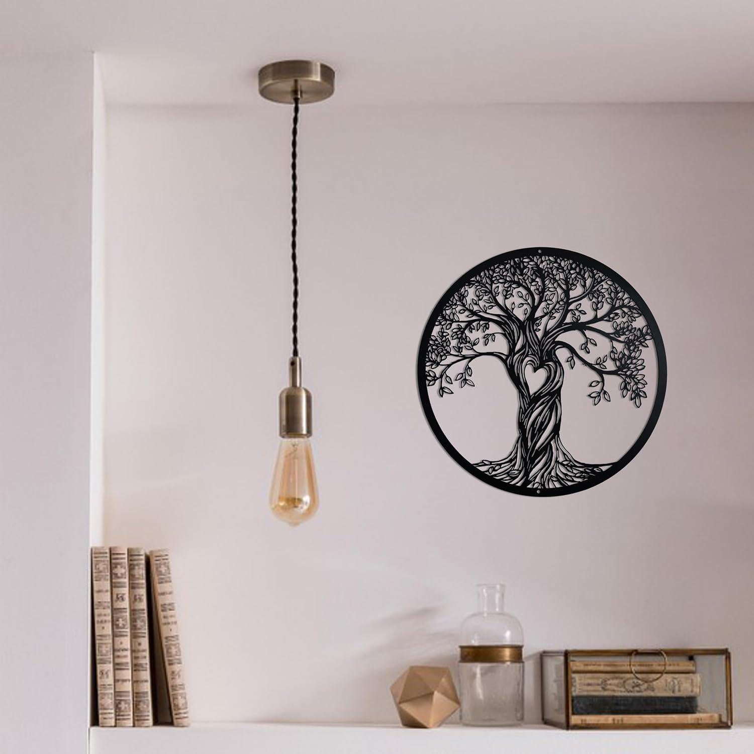 Escultura de Pared de Metal Q'mark Árbol de la Vida 45 cm