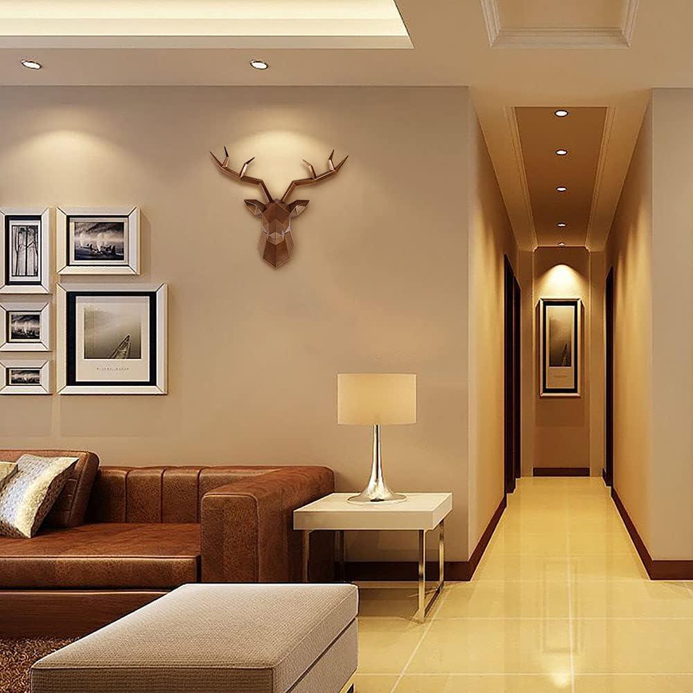 Cabeza de Ciervo Geométrica Keygift en Cobre Antiguo 48x43 cm