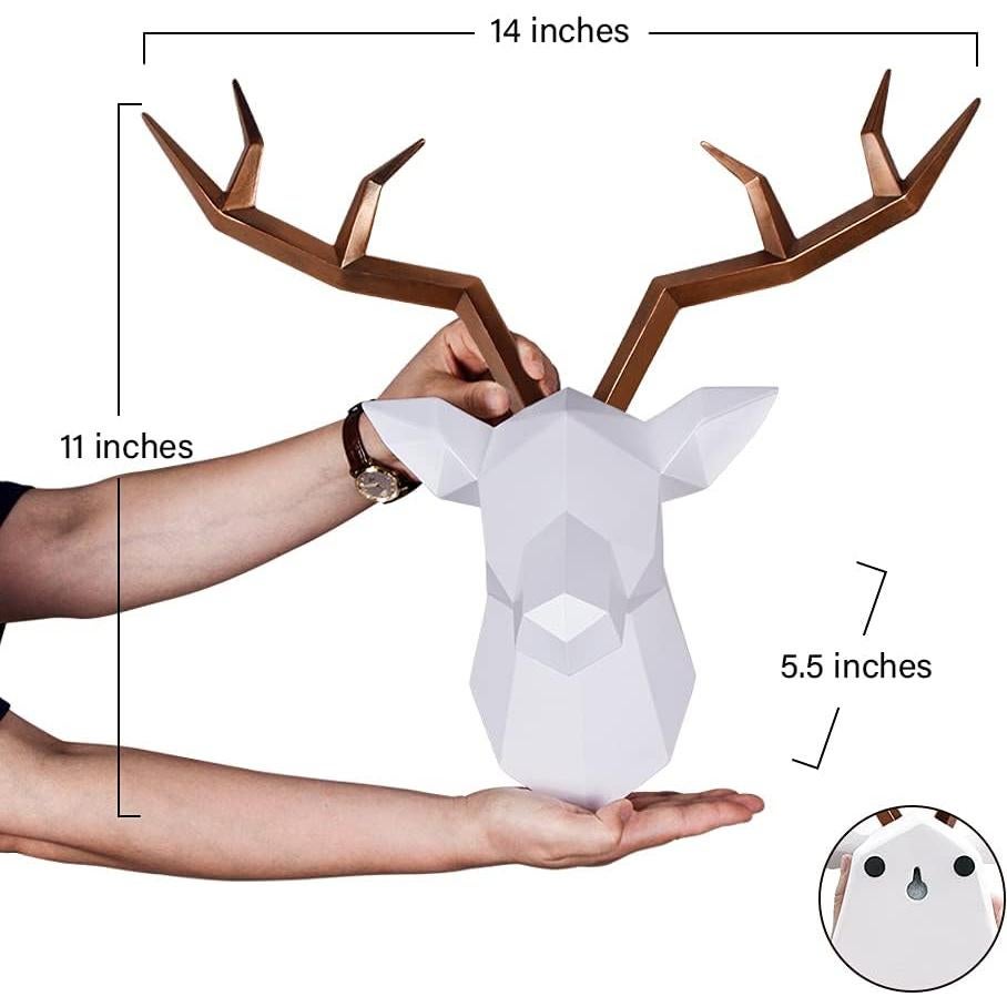 Cabeza de Ciervo Falsa Decorativa SAC Smarten Arts 27.94x35.56cm