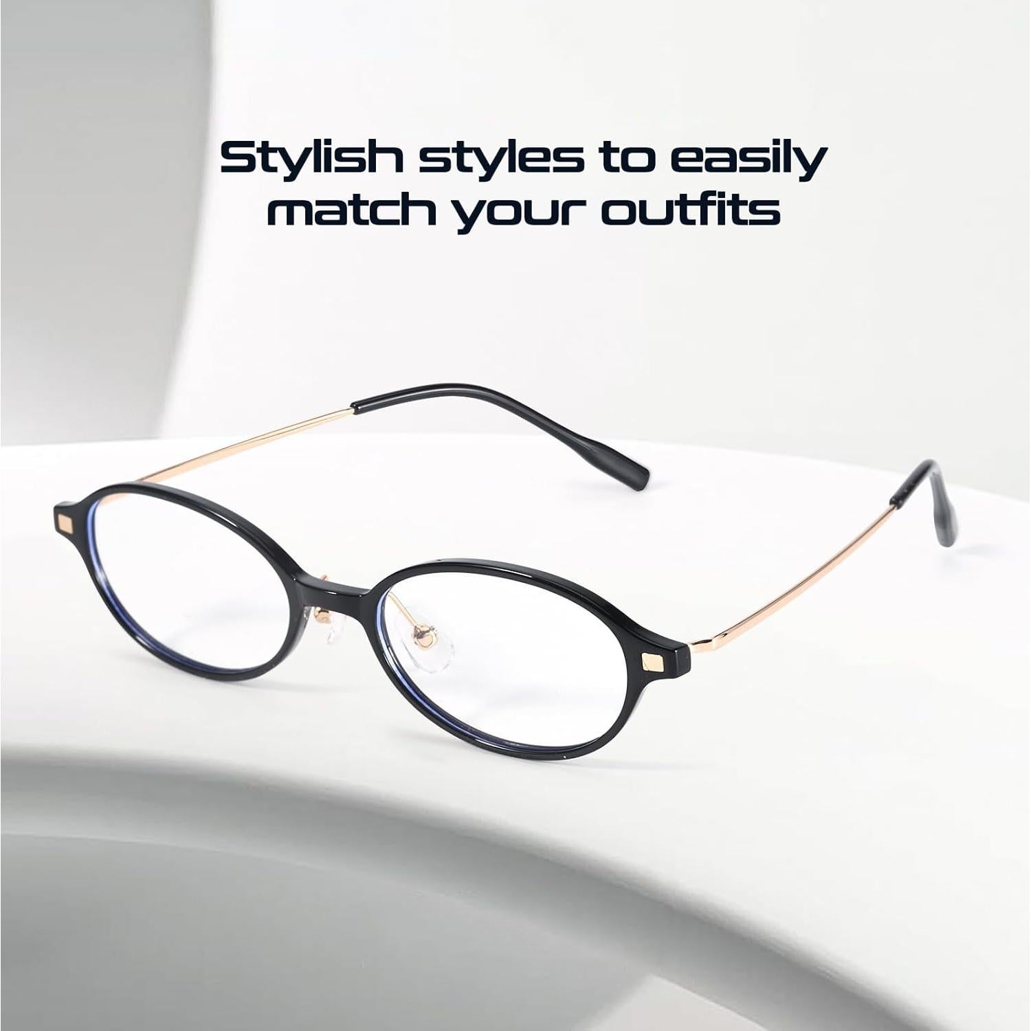 Gafas Falsas Ovaladas Retro SODQW con Lentes Anti Luz Azul