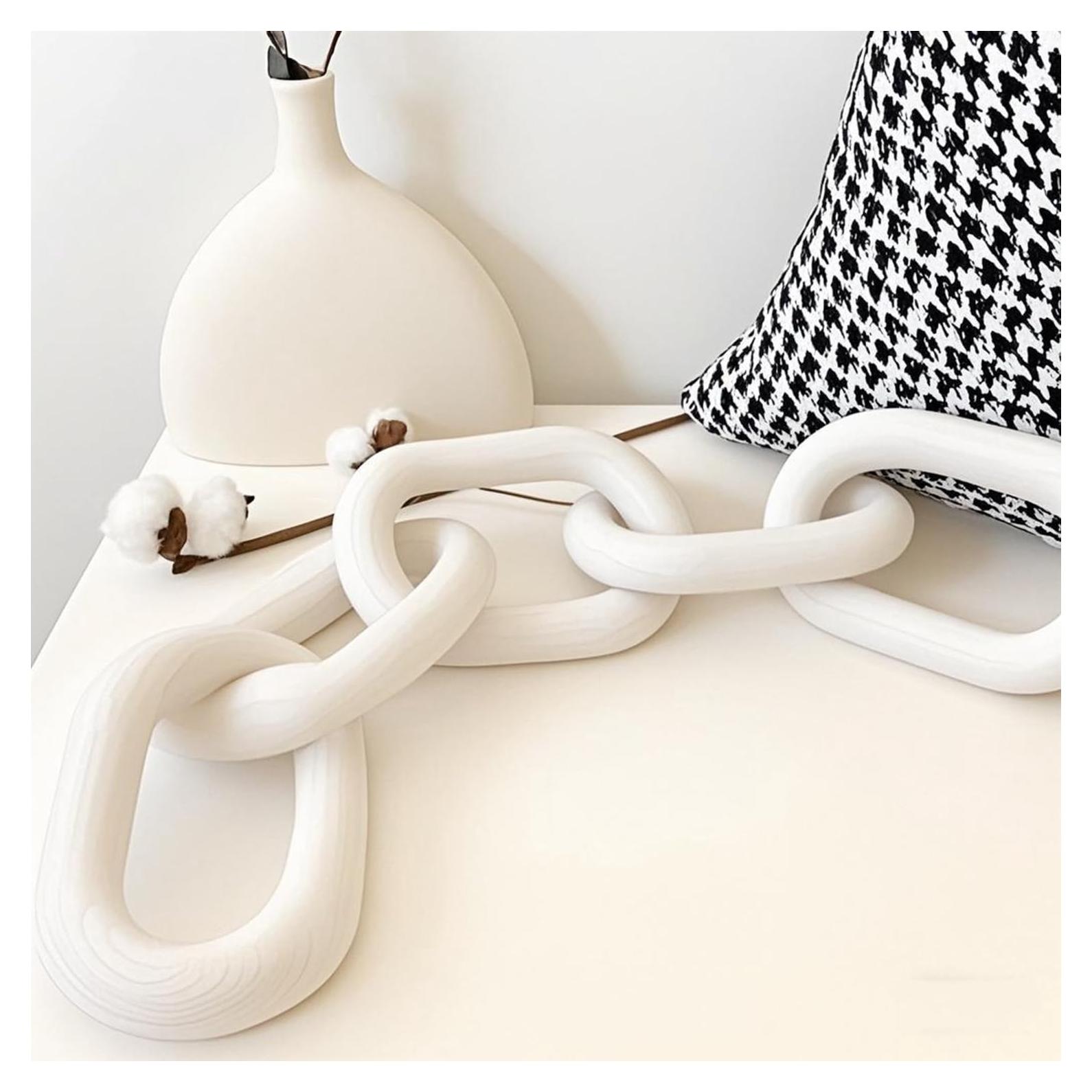 Cadena Decorativa de Madera Linsuo 139.4 cm Blanca