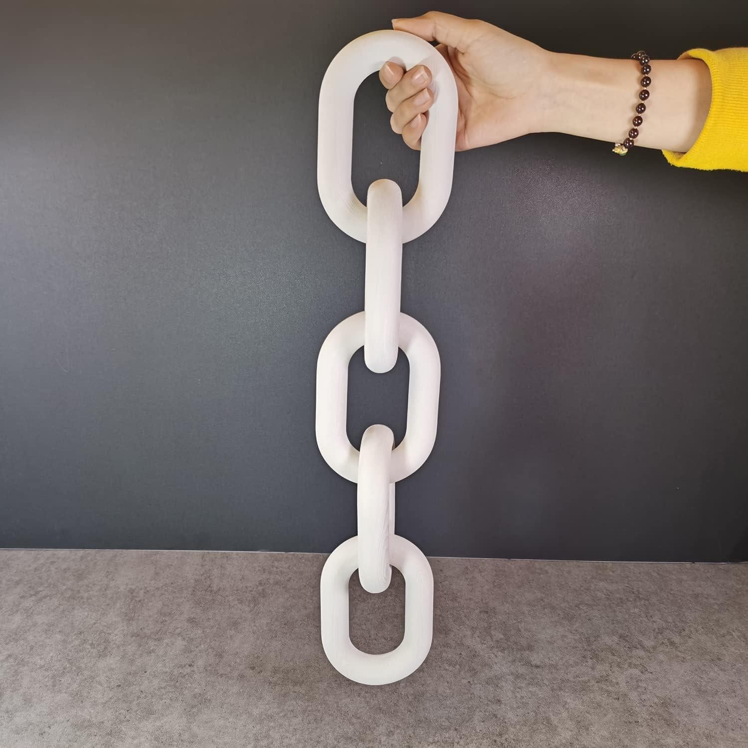 Cadena Decorativa de Madera Linsuo 139.4 cm Blanca