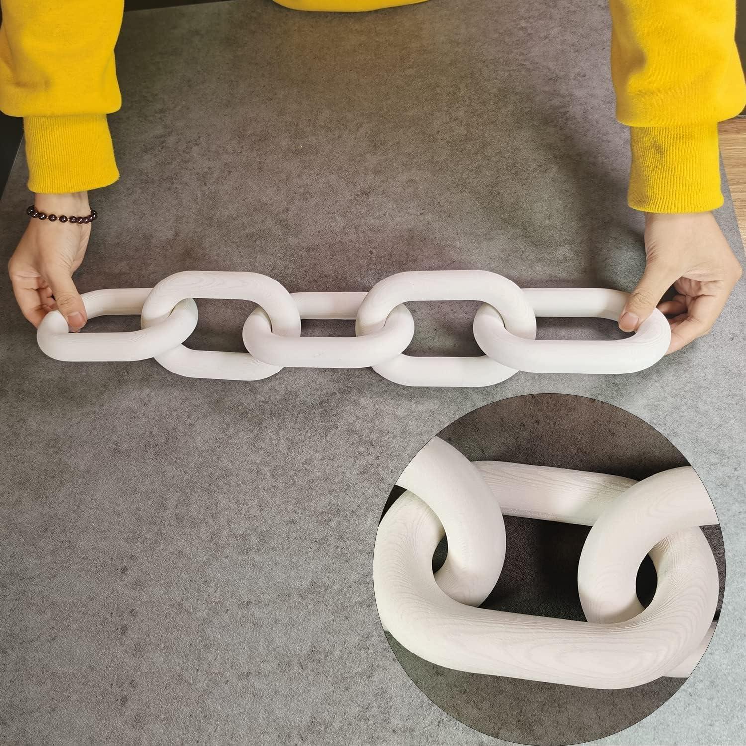 Cadena Decorativa de Madera Linsuo 139.4 cm Blanca