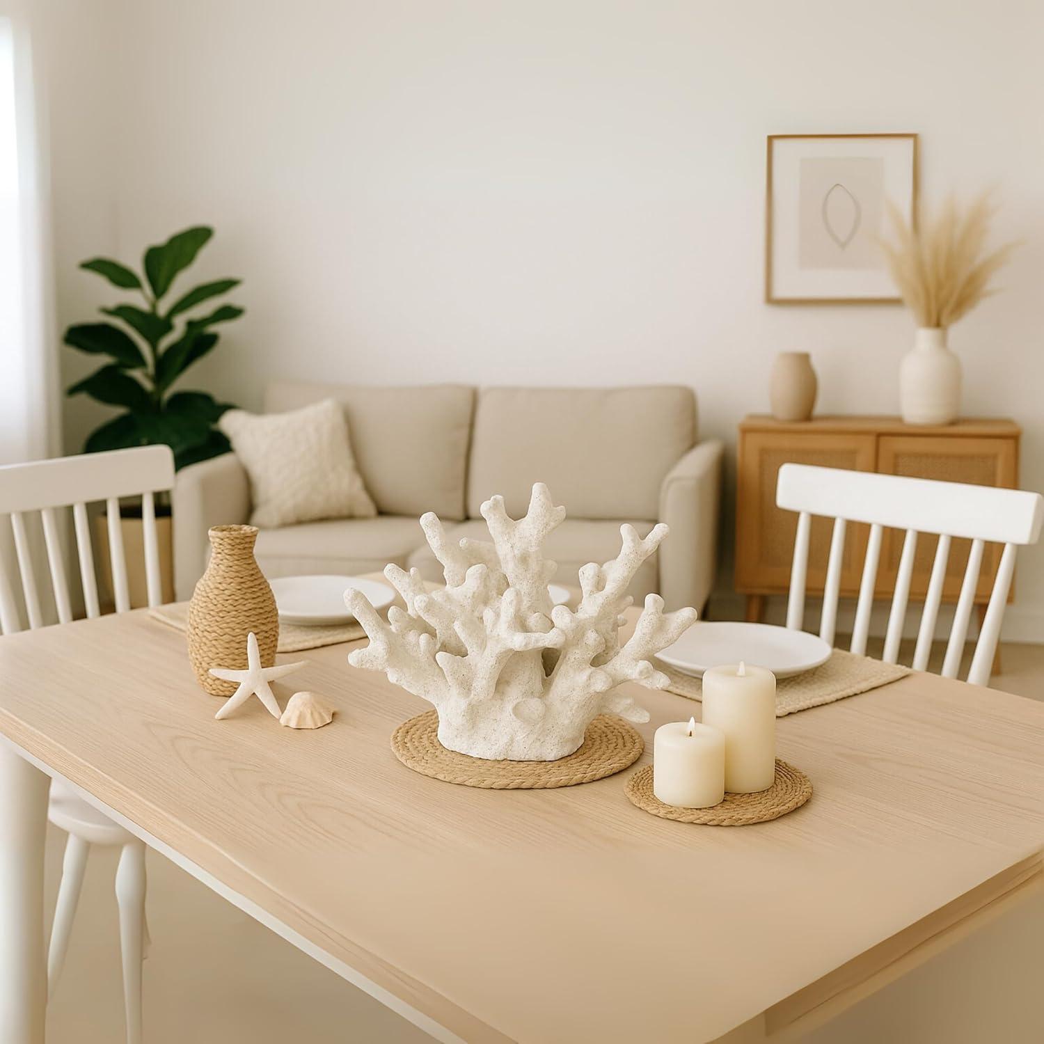 Coral Blanco Decorativo Nautical Crush Trading 16.5x12.7x14cm