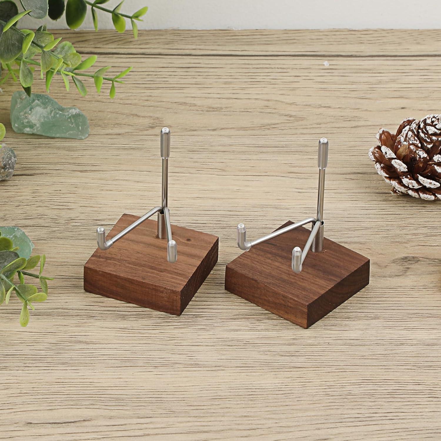 Soporte de Exhibición Hipiwe 2 Piezas con Base de Madera