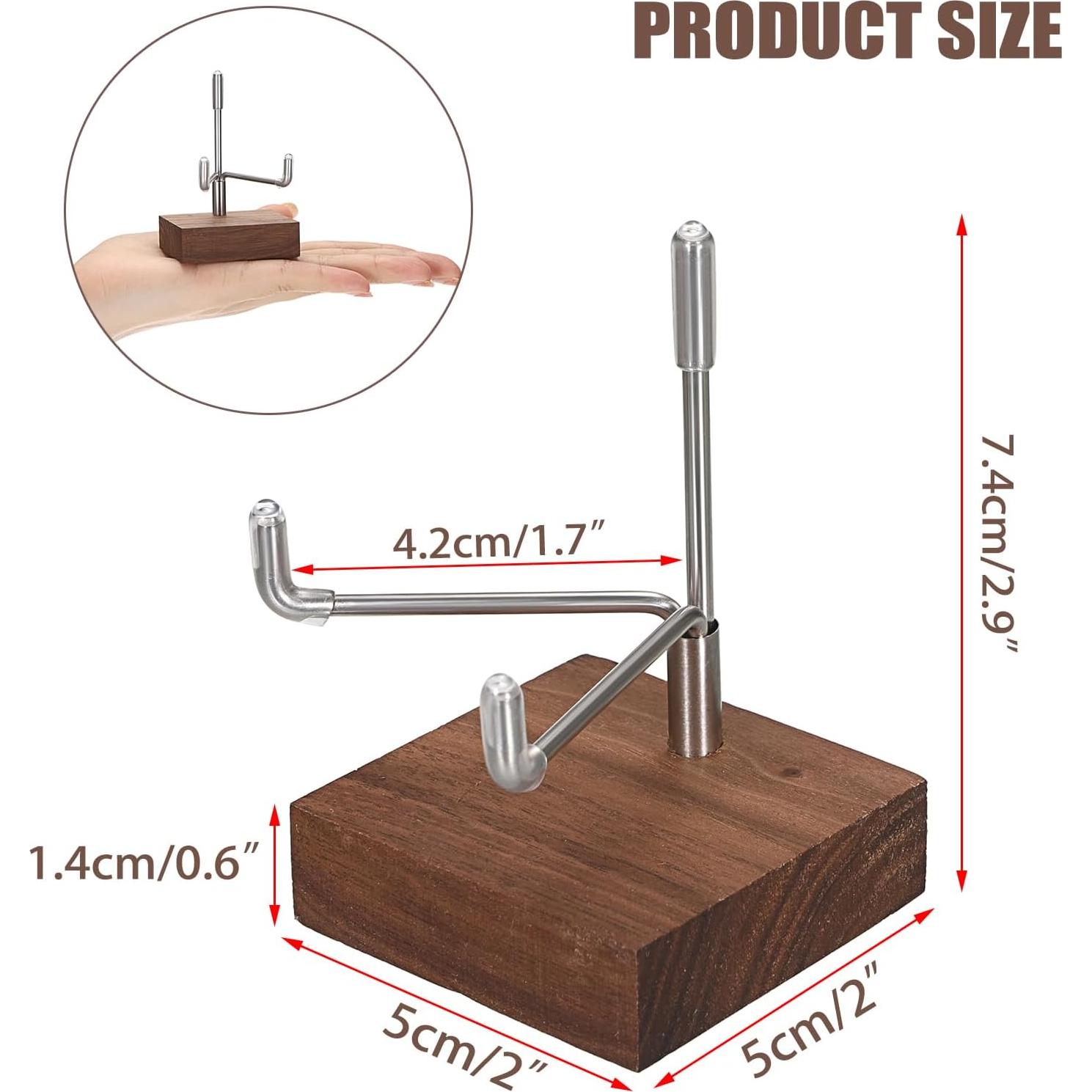 Soporte de Exhibición Hipiwe 2 Piezas con Base de Madera