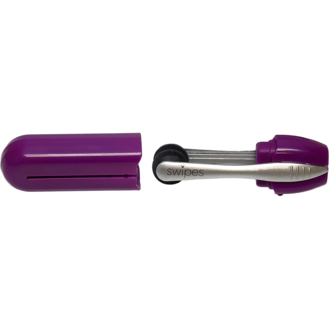 Limpiador de gafas Calabria compacto microfibra morado