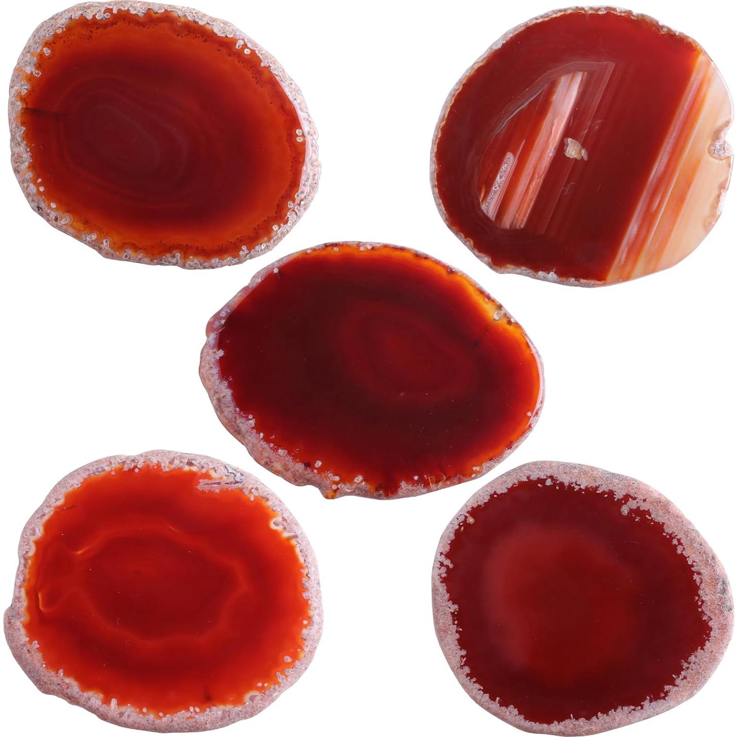 Juego de 2 Posavasos de Ágata Natural dssmboom 80-100 mm