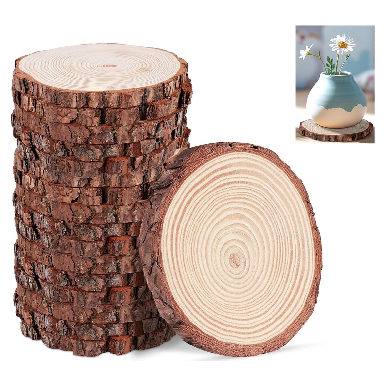 Paquete de 17 Rebanadas de Madera Natural Timburst 13-14 cm