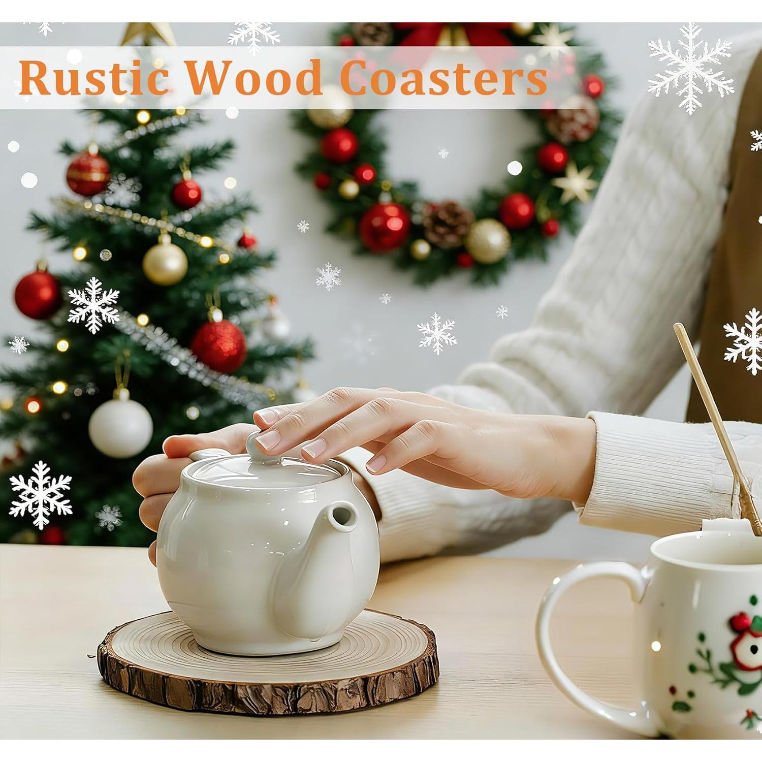 Paquete de 17 Rebanadas de Madera Natural Timburst 13-14 cm